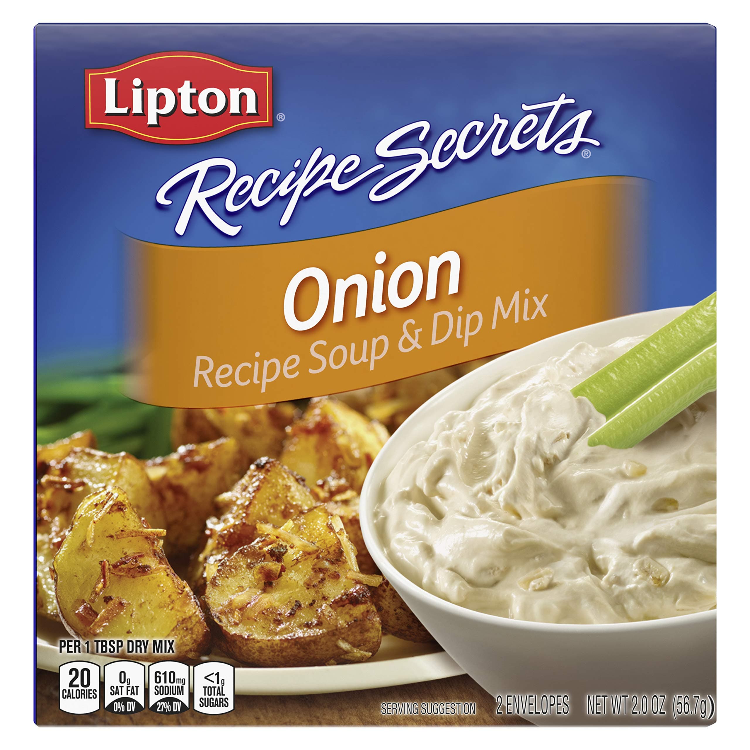 Lipton Recipe Secrets Single Serve, Onion Dip Mix, 28.5 Packets (Pack of 24)