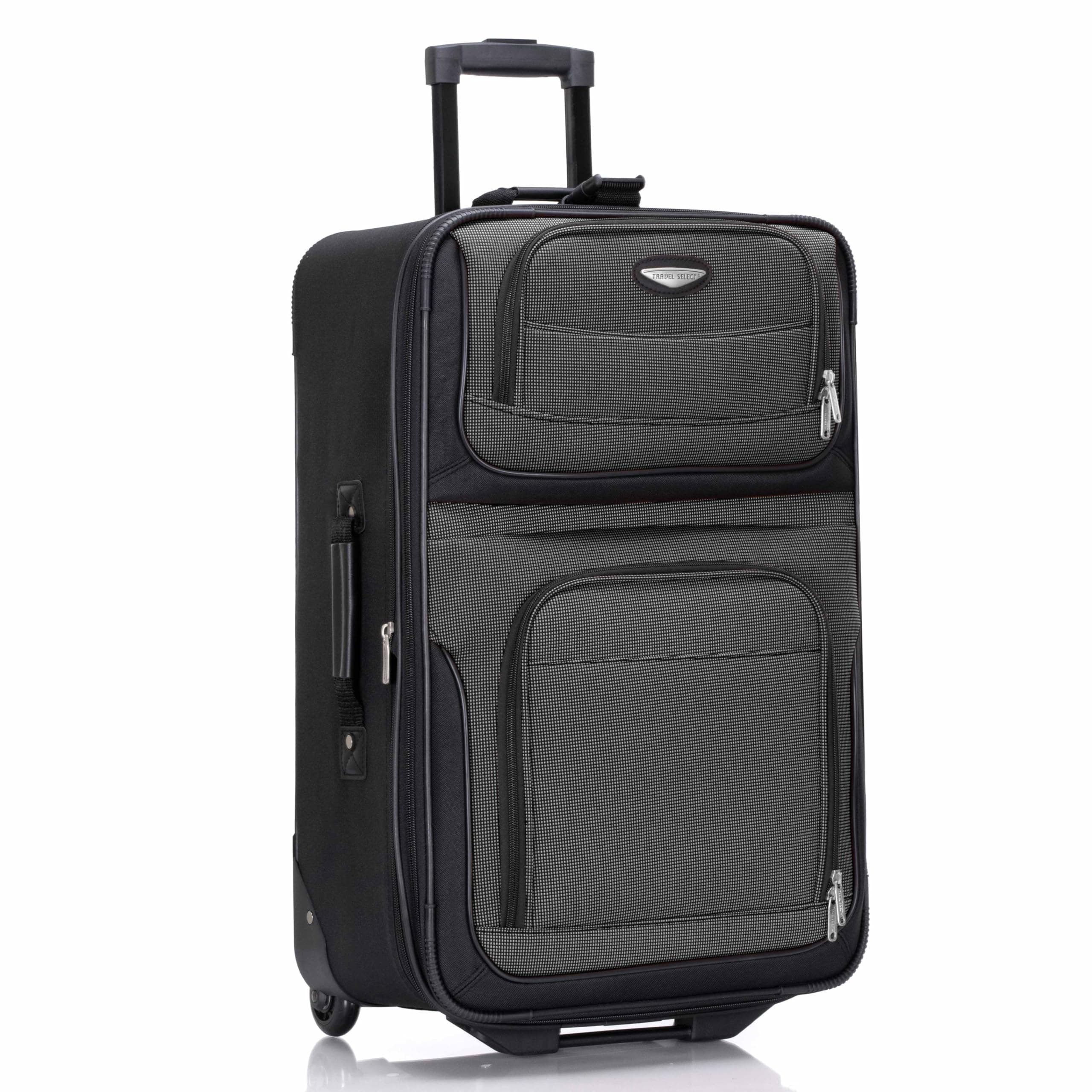 Traveler's Choice Travel Choose Amsterdam 25 Expandable Rolling Upright, Gray, Checked 25-Inch, Amsterdam Expandable Rolling Luggage