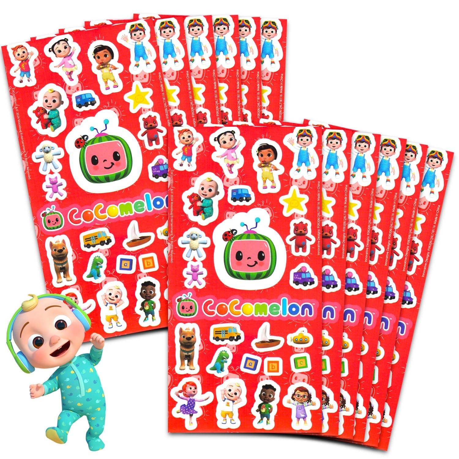 Party Favors for Boys & Girls Bundle ~ 12 Pack Sticker Sheets for Kids Birthday Party Goodie Bags Party Supplies Set