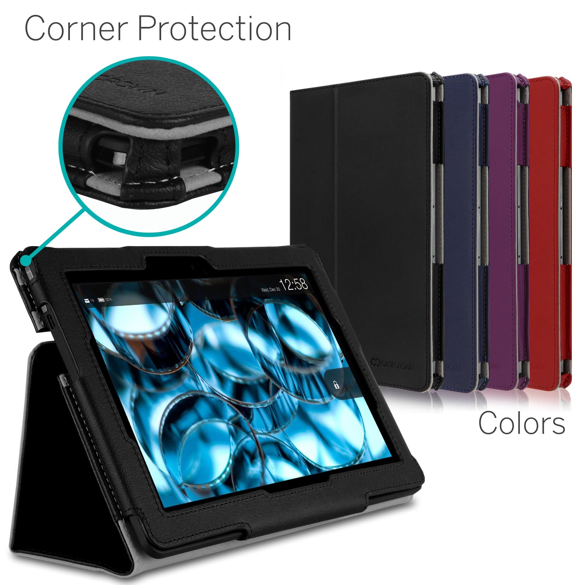 [CORNER PROTECTION] CaseCrown Bold Standby Pro Case (Black) for 2013 All-New Amazon Kindle Fire HDX 8.9 Inch Tablet (NOT for 2012 Kindle Fire HD 8.9) with Sleep / Wake, Hand Grip, & Multi-Angle Viewing Stand