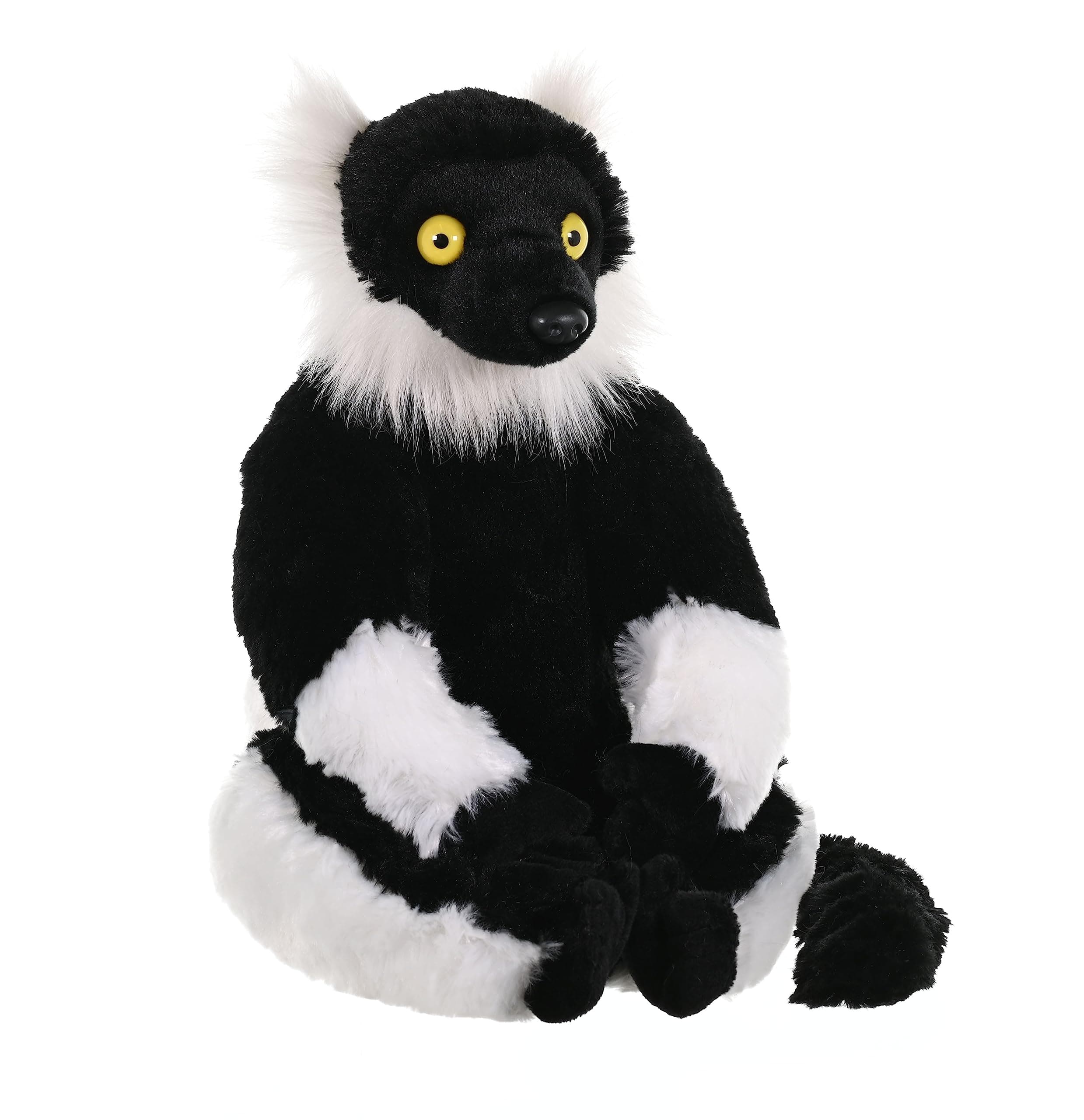 Wild Republic Black & White Lemur Plush Soft Toy, Cuddlekins Cuddly Toys, Gifts for Kids 30 cm
