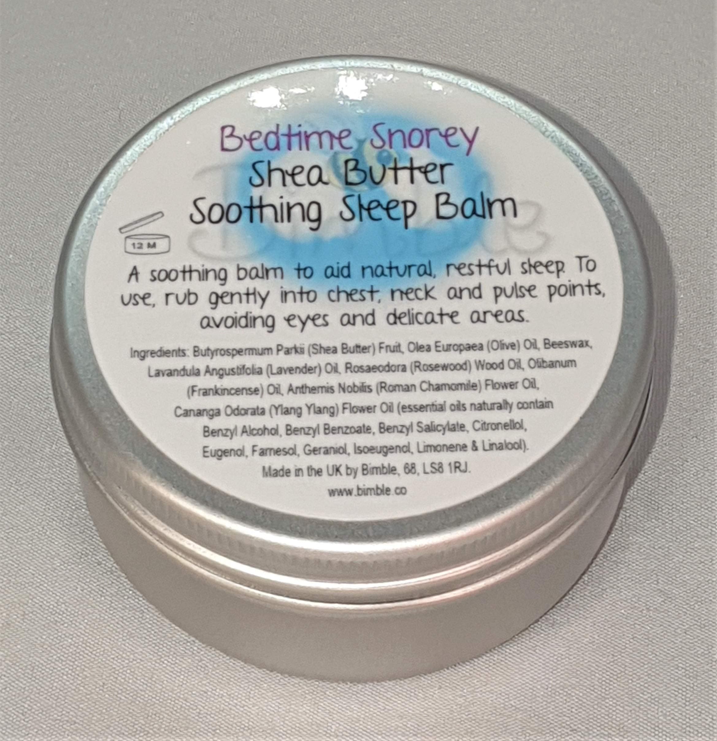 BimbleNatural Aromatherapy Bedtime Snorey Sleep Aid Temple Balm (50ml)