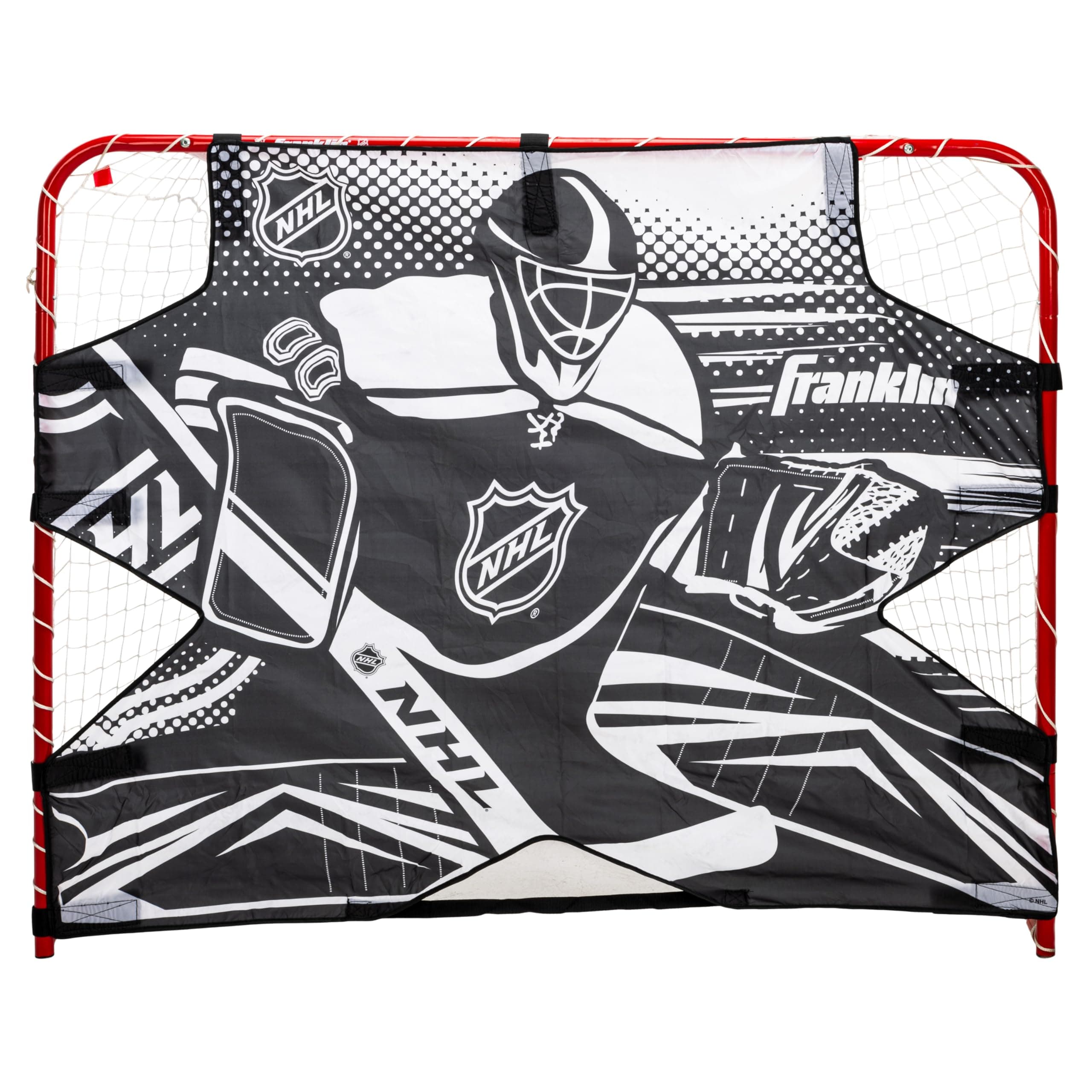 Franklin Sports NHL Street Hockey Goalie Shooting Target - Shooter Tutor Hockey Goal Practice Target - Street Hockey Net Goalie Target - Easy Attach Targe