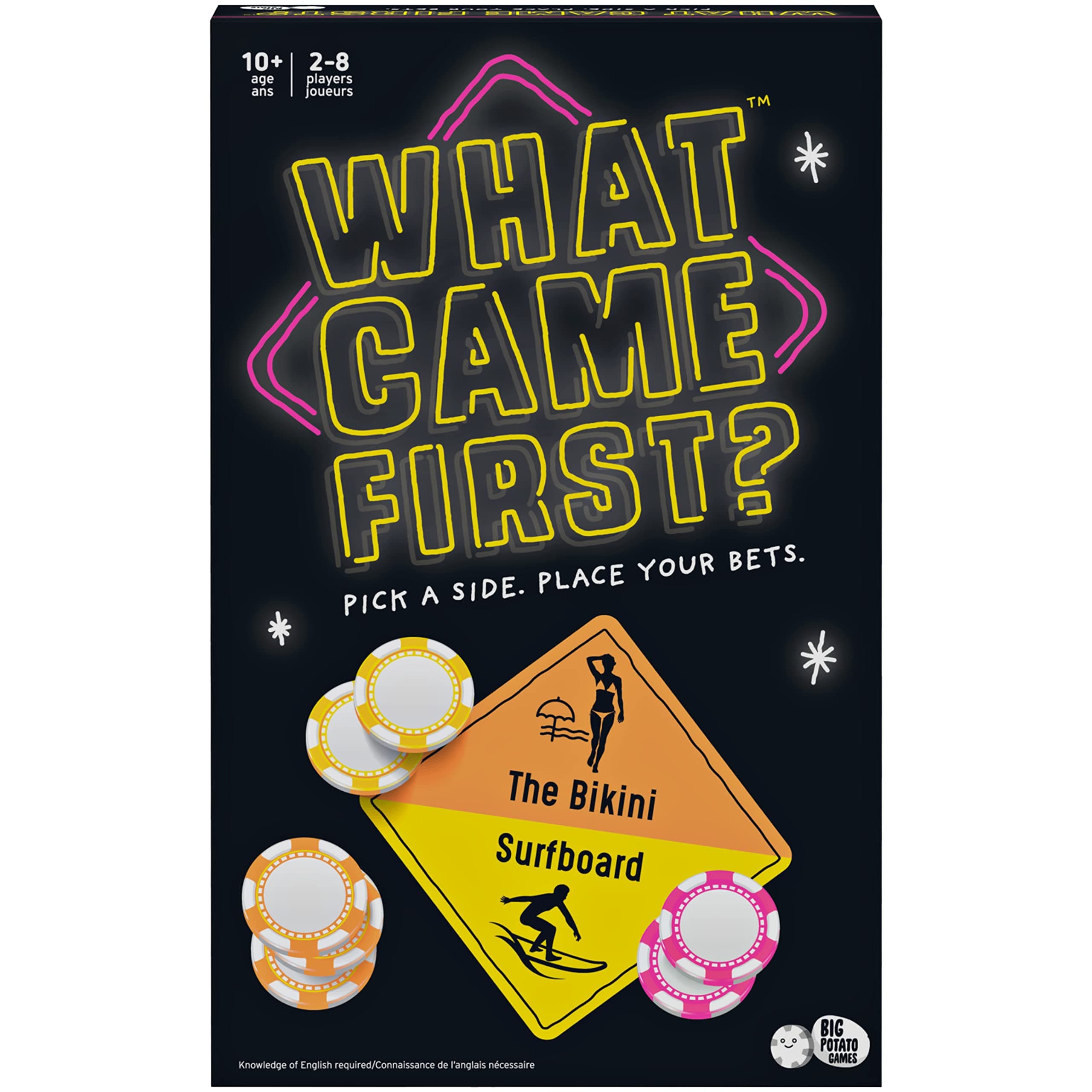 Spin Master Games What Came First, A Party Game About Picking Sides and Betting Big, for Kids, Teens, and Adults