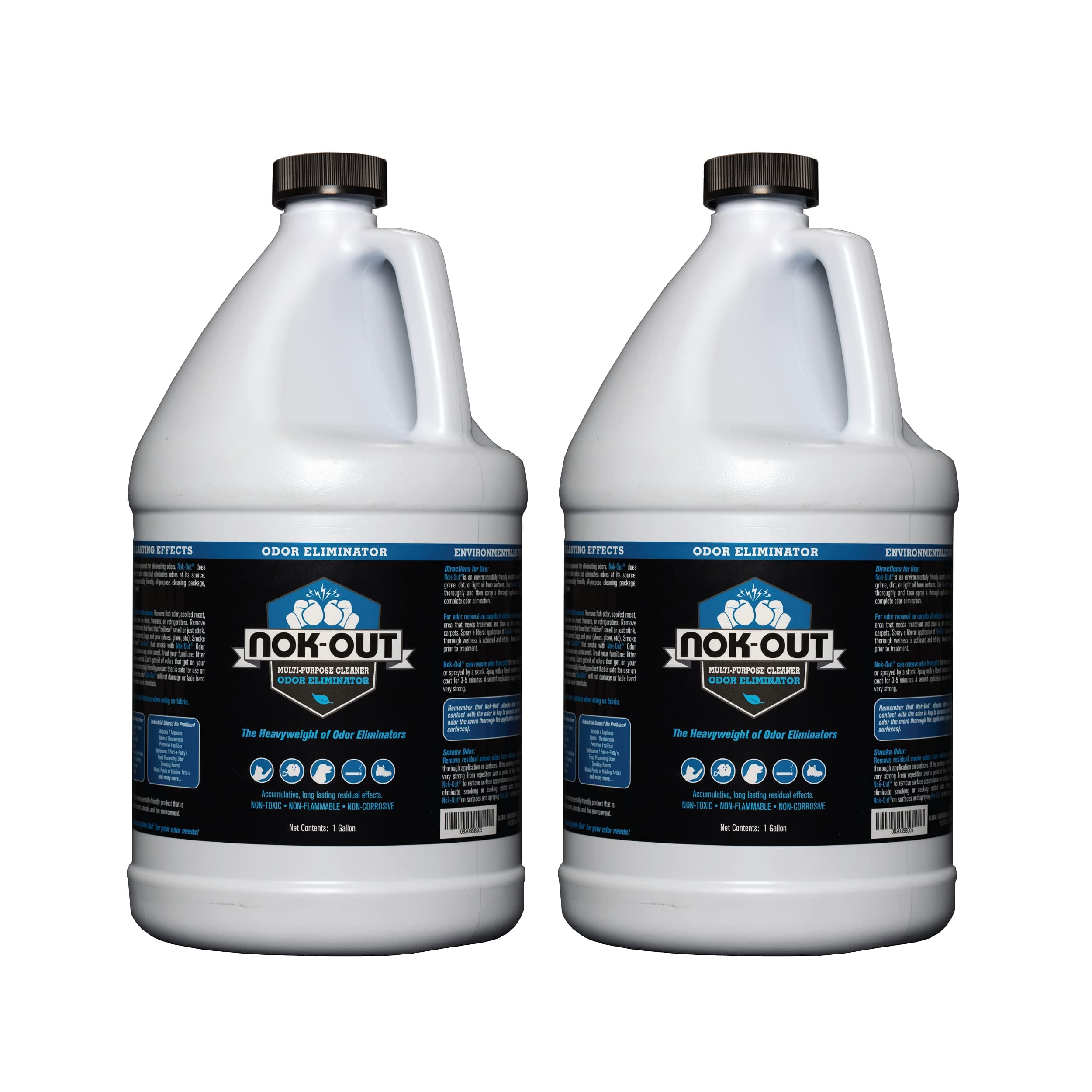 NOK OUT Odor Remover, Pet Deodorizer and Cleaning Spray, Made in the USA, 1 Gallon, 2-Pack