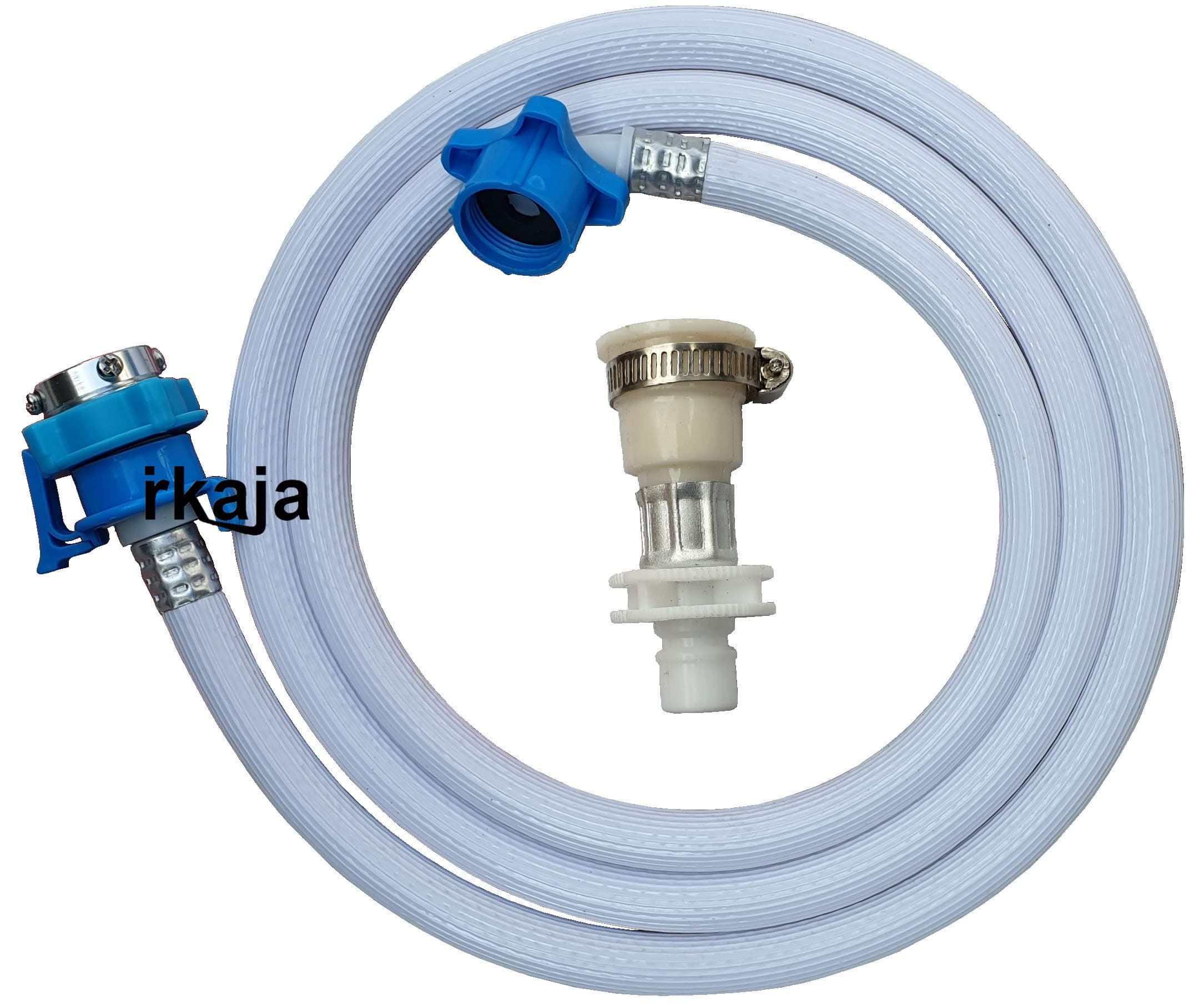 Irkaja 4 Meter Front or Top Load Fully Automatic Washing Machine Inlet Hose Pipe With Two Type Tap Adapters (3m)