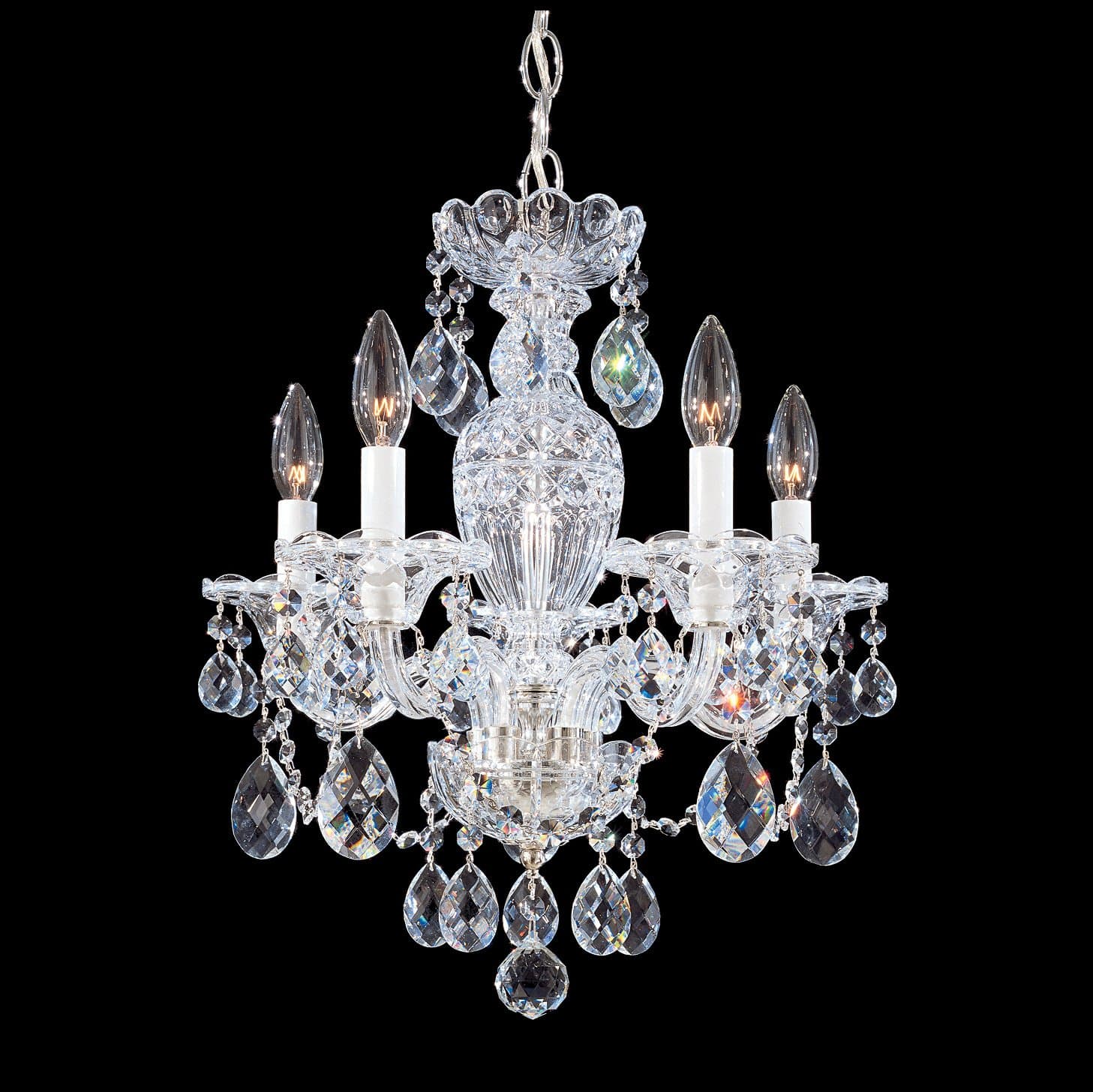 Schonbek 2999-211H Swarovski Lighting Sterling Chandelier, Aurelia