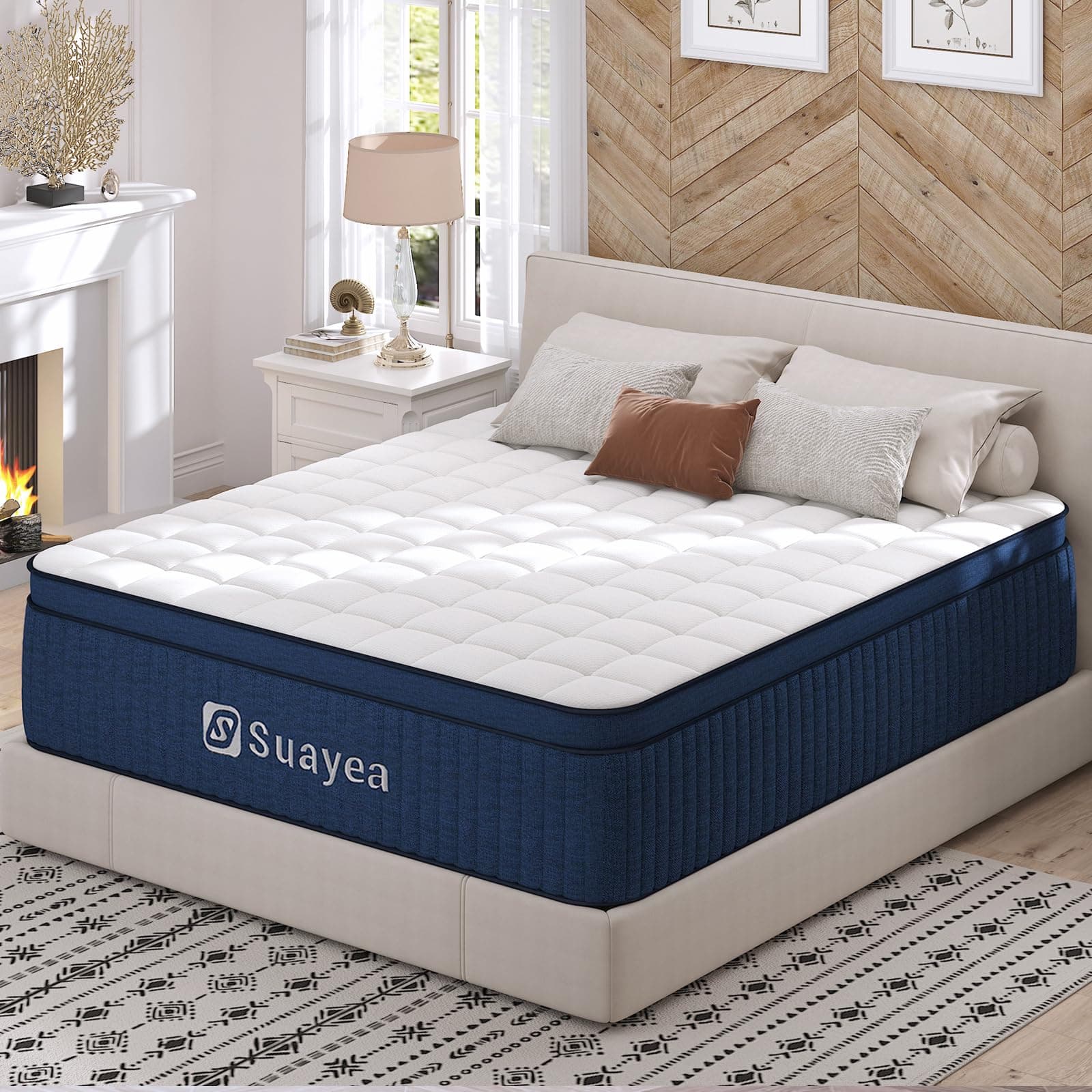 King Mattress, 10 Inch King Size Mattress in a Box, Medium Firm, Ultimate Motion Isolation, Memory Foam and Pocket Spring, Strong Support