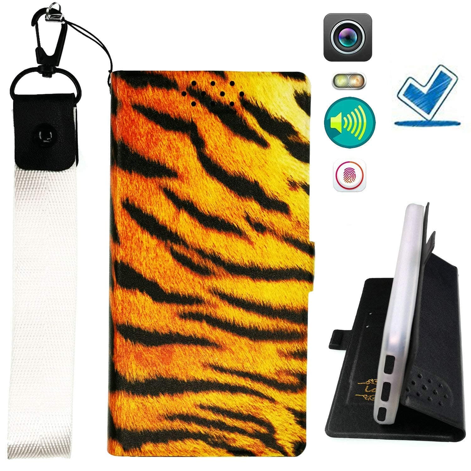 HYJPT Case for Doro Liberto 820 Mini Cover Flip PU Leather + Silicone case Fixed HW