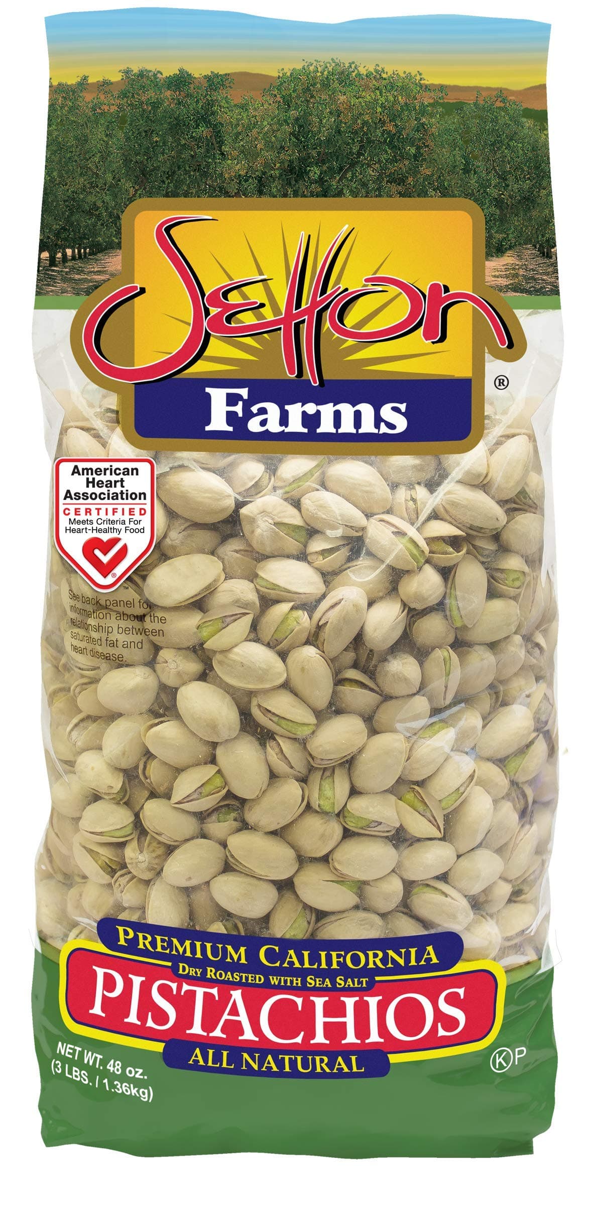 Premium Pistachios, Dry Roasted with Sea Salt, 3lb Bag (48 oz)