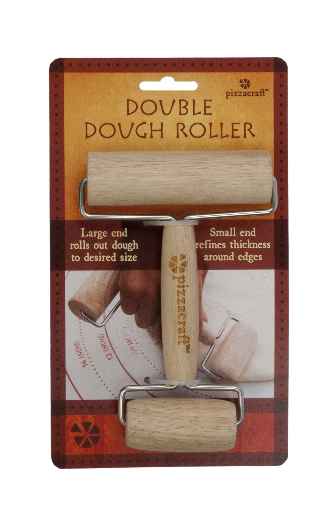 Pizzacraft PC0212 Hardwood Double Dough Roller