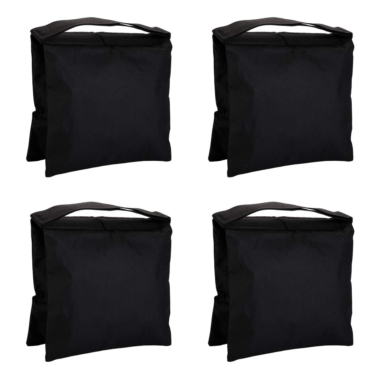Fasmov 4 Pack Heavy Duty Photographic Sandbag Studio Video Sand Bag for Light Stands, Boom Stand, Tripod(Black)