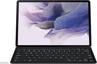 SAMSUNG Tablet Keyboard Cover, Protective Case for Galaxy Tab S8+, S7 FE, S7+ Lite w/ Large Key Sizes, S Pen Holder, Slim, Sturdy, Ultra Lightweight, US Version, Black Balck