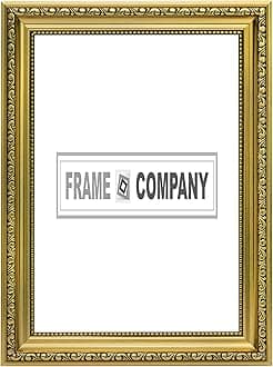 Frame Company Ornate Shabby Chic Picture/Photo/Poster – With an MDF backing board - Ready to hang or stand - With a High Clarity Styrene Shatterproof Perspex Sheet – Gold 6" x 4"