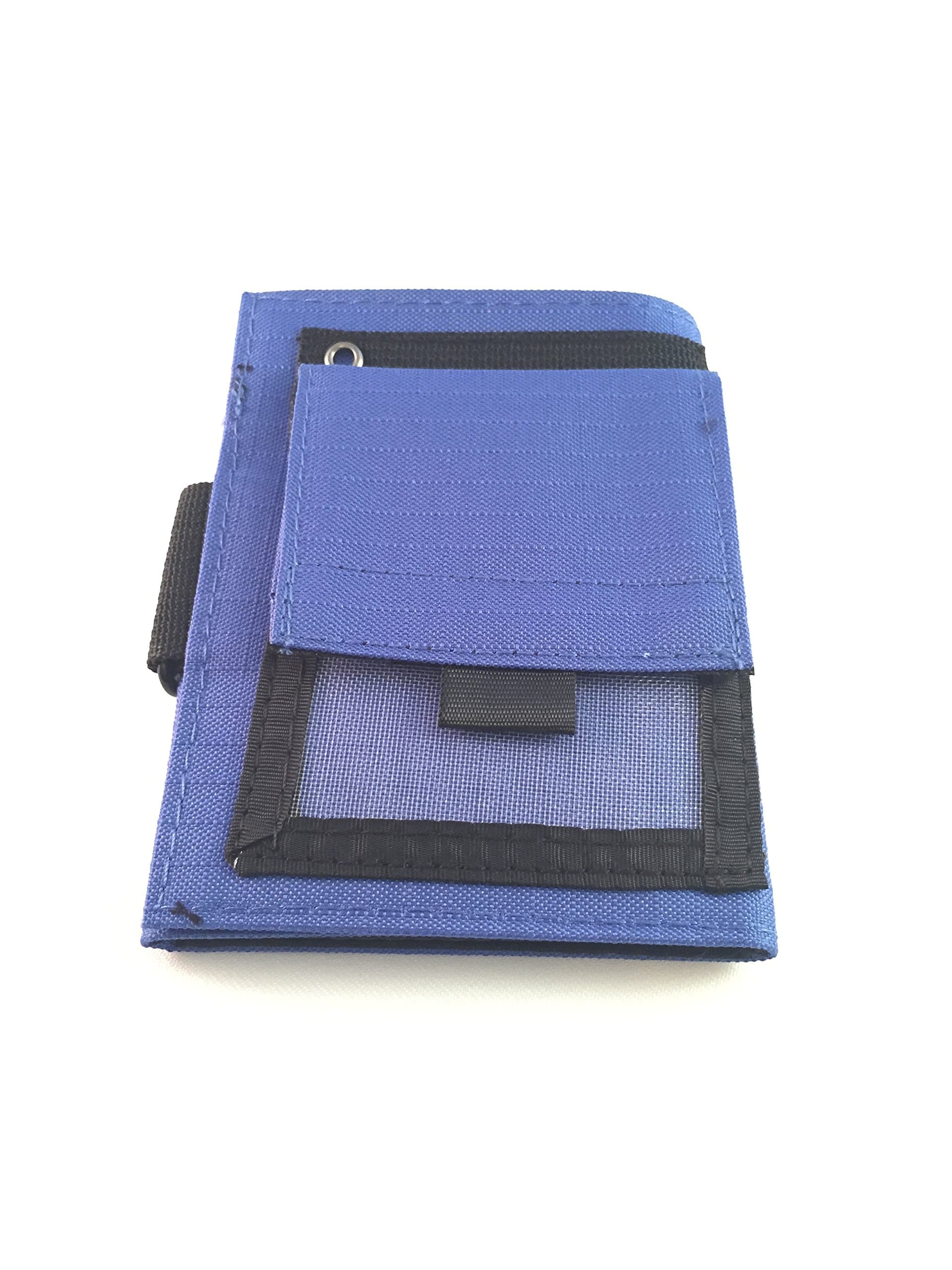 Trifold Nylon Wallet with Inside ID Water Resistant Wallet for Men Blue