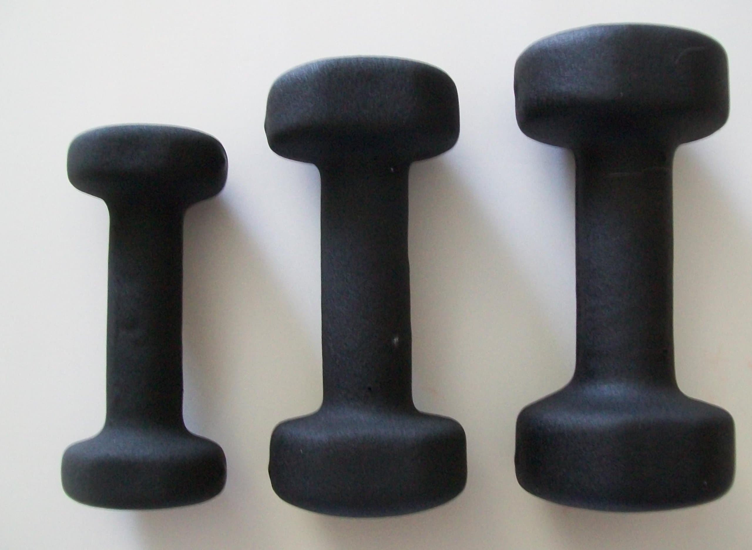 Kamparts 3 lb, 5 lb, and 8 lb. Black Neoprene Covered Dumbbell Set (3 Pairs)