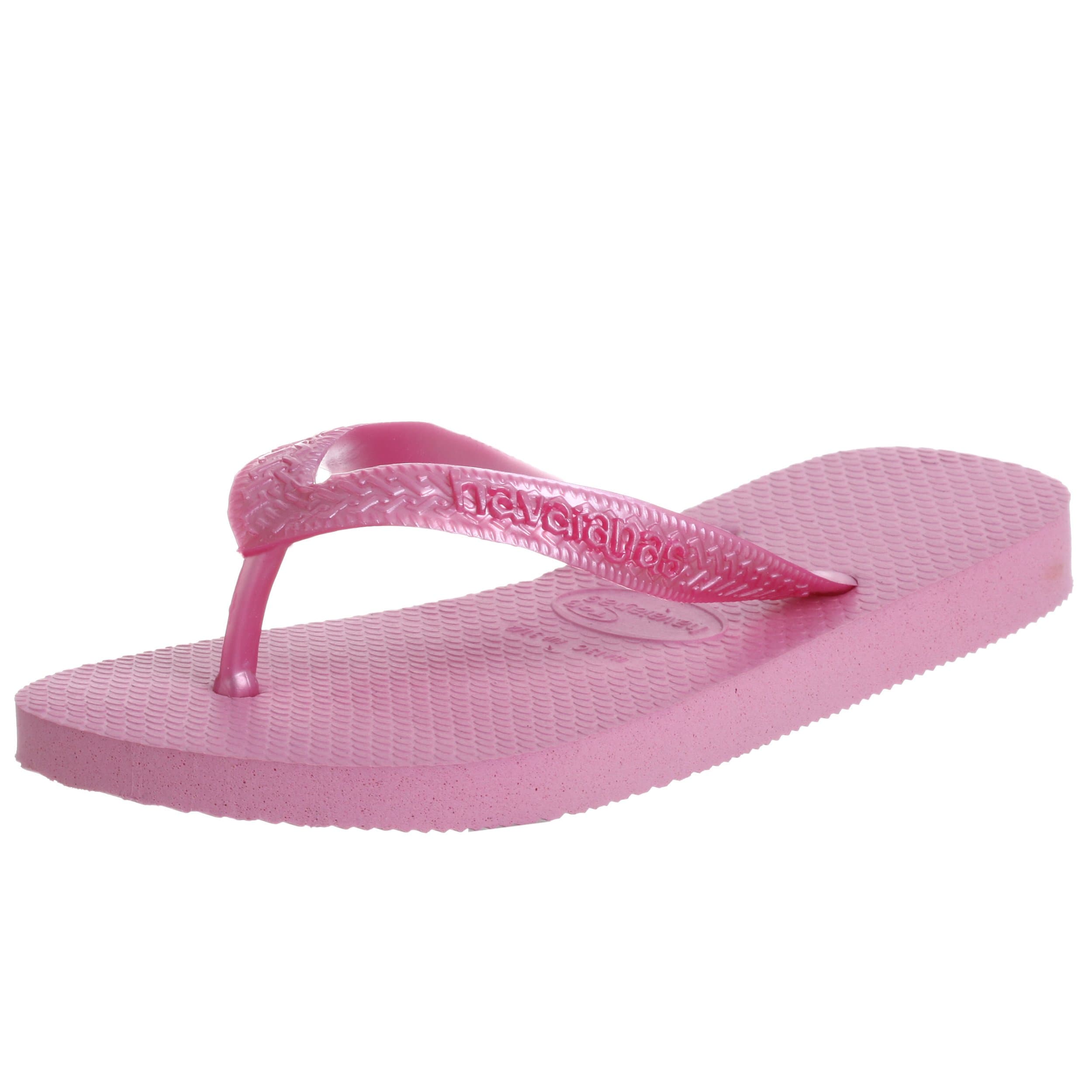 Havaianas Kid's Top Metallic Flip Flop Sandal, Rose, 9 M US Toddler