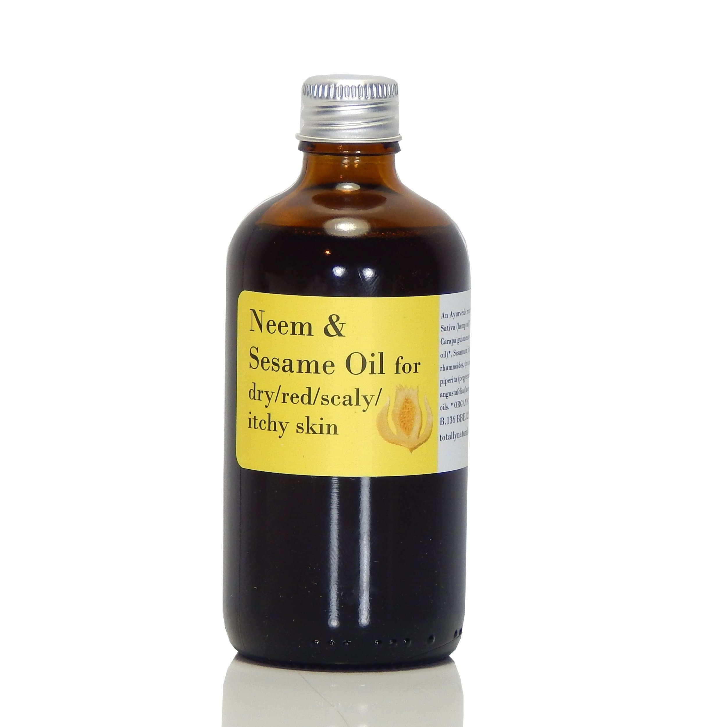 Neem & Sesame Oil for/Dry/red/Scaly/Itchy Skin 100% Natural (100ml)