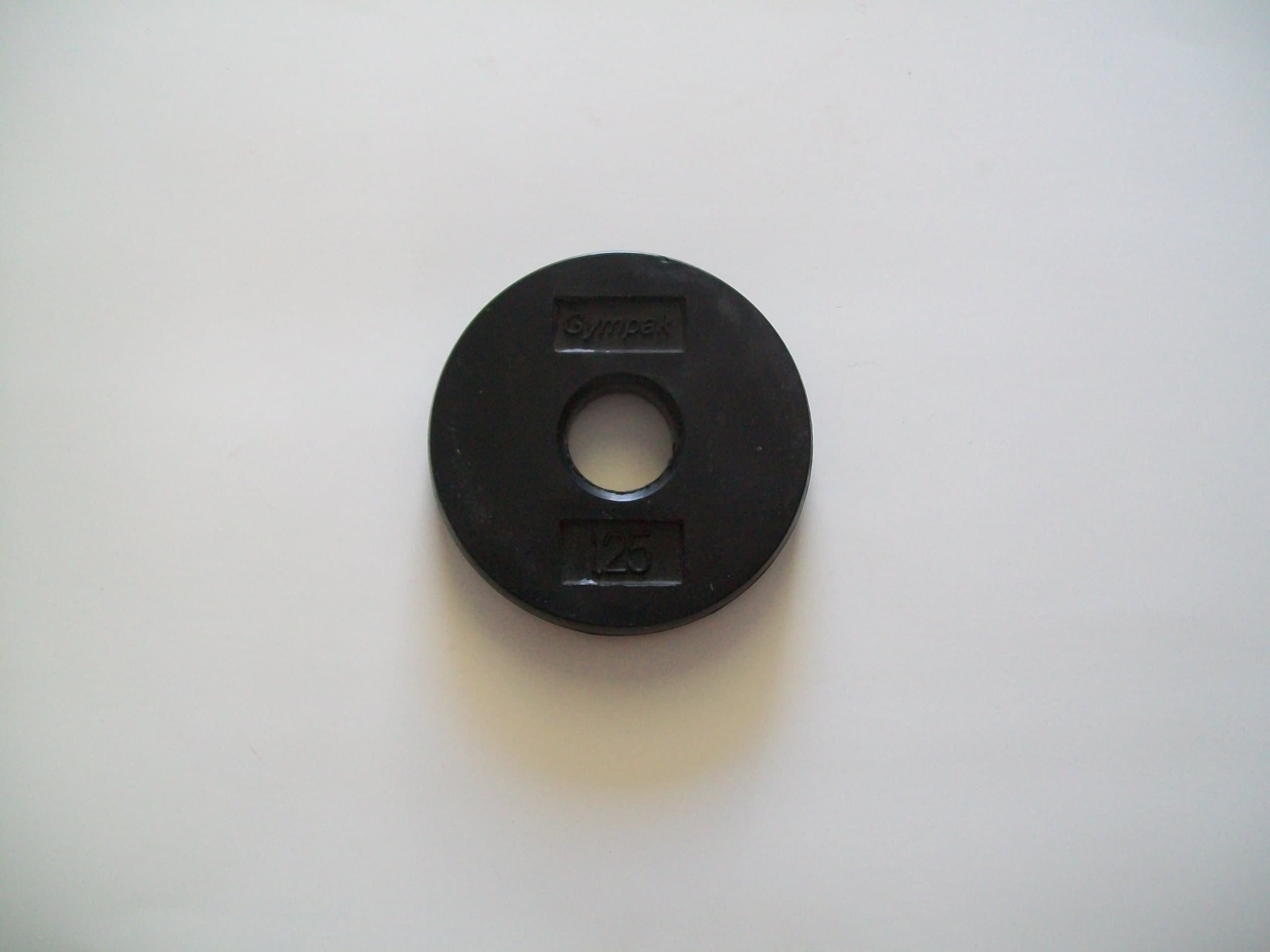 1 1/4 lb. Black Rubber Encased Plates for Standard Bars with 1" Dia Sleeves (Pair)