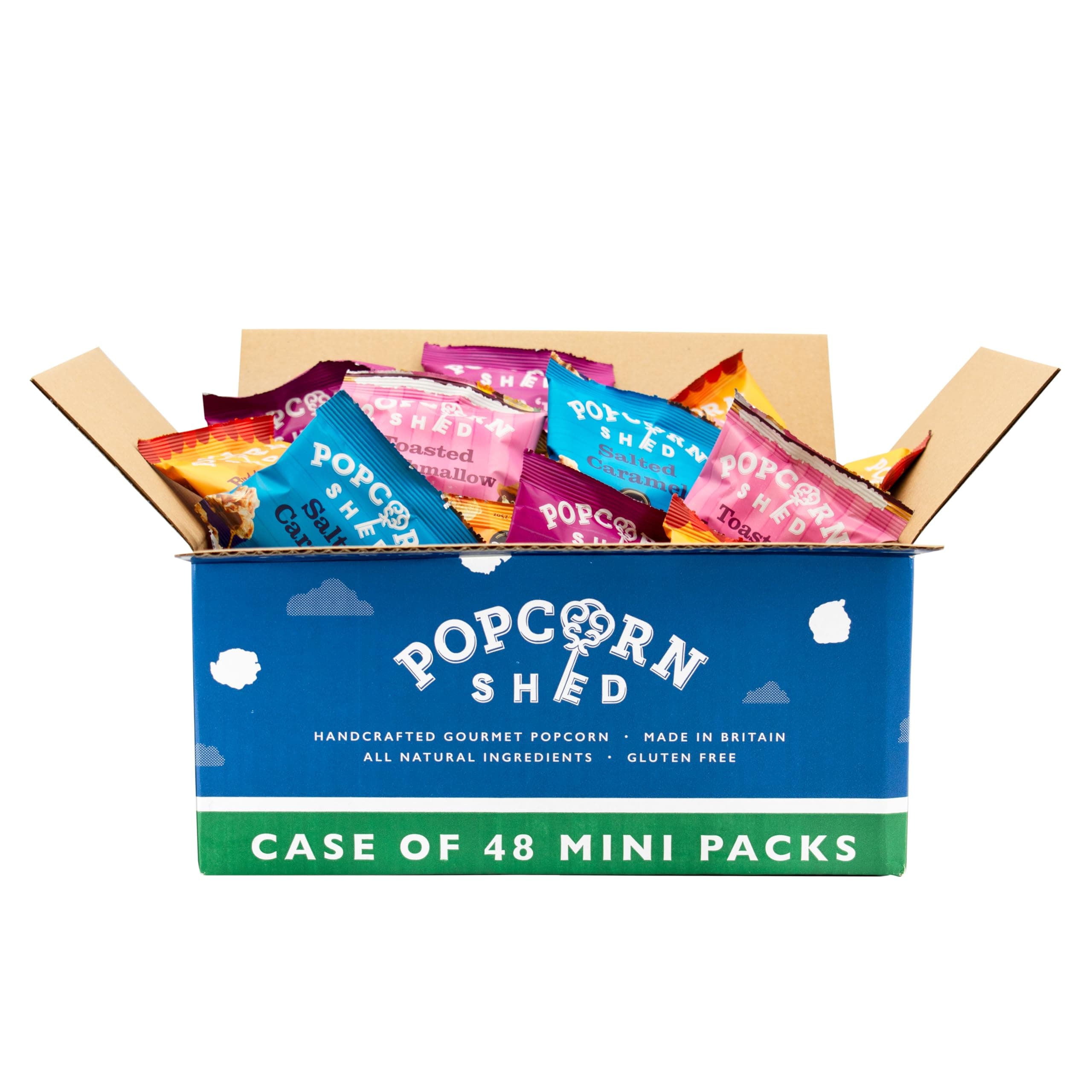 Gourmet Popcorn Mini Bag Multipack | 48 x 7g bags in 4 flavours | Popcorn Sample Packs | Luxury Popcorn Assortment Pack for Hotel, Travel and Offices