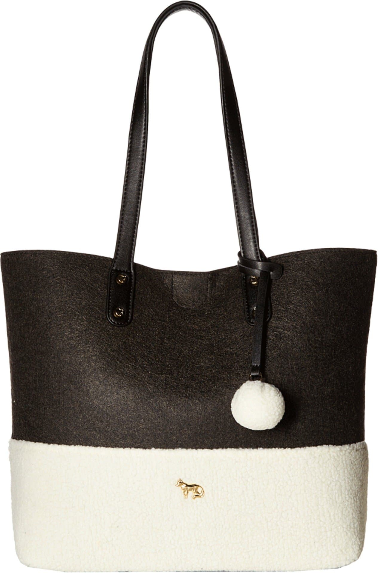 Women's Caspian Felt Tote Charcoal/Cream Handbag