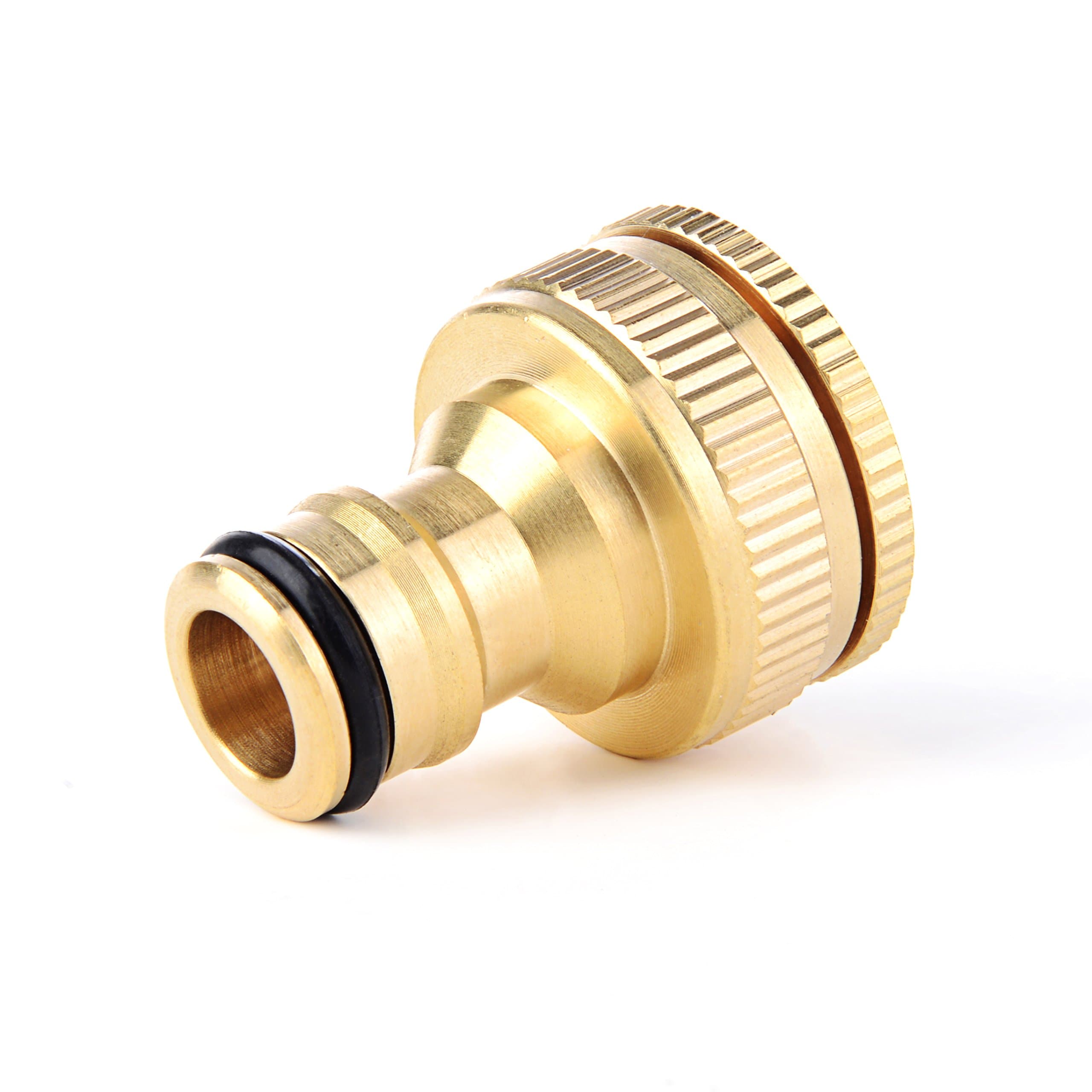 Tubala Brass Garden Hose Tap Connector 1/2 Inch to 3/4 Inch Brass Hose Pipe Connector Water Hose Tap Adapter
