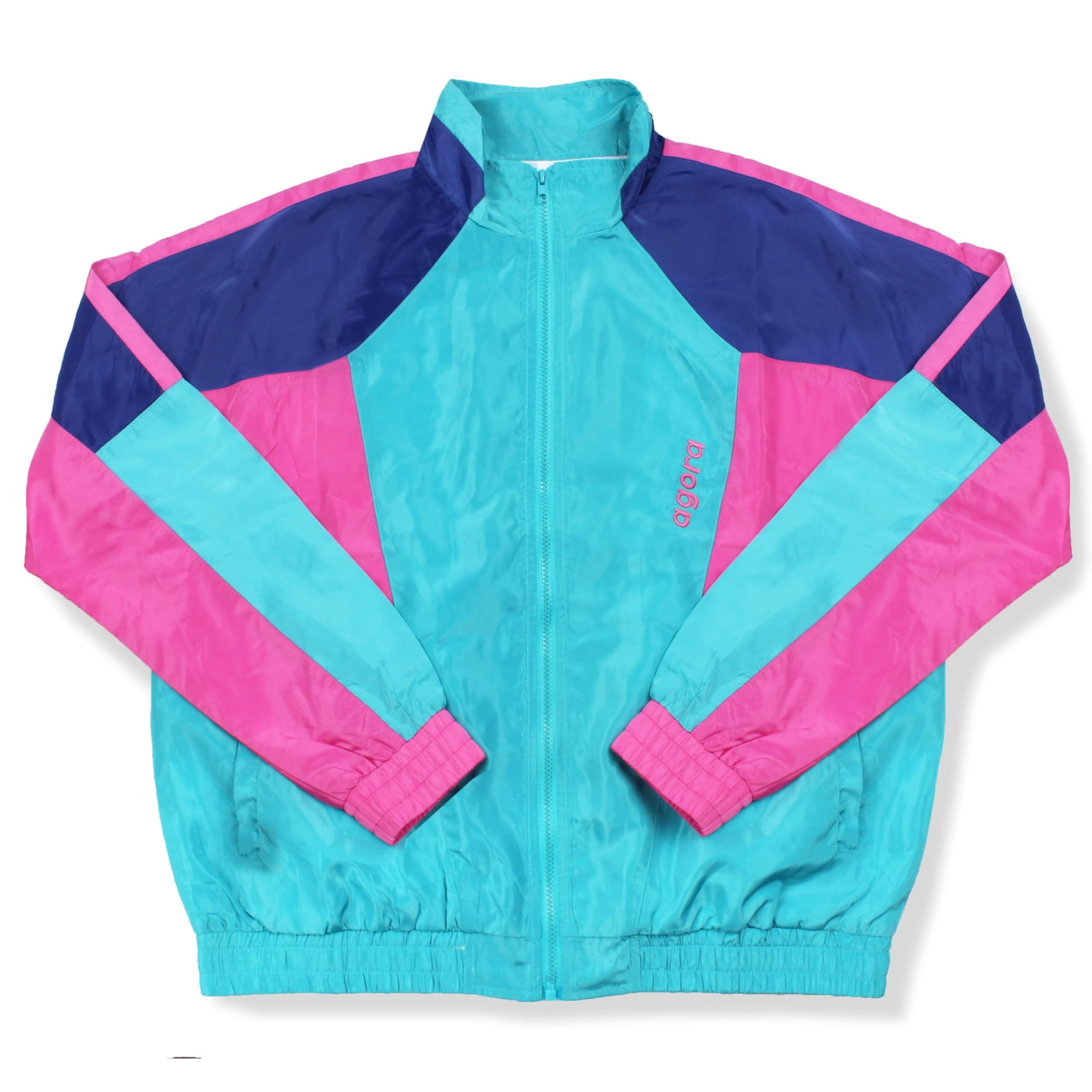 Vantage Windbreaker Jacket Retro 80s 90s Neon