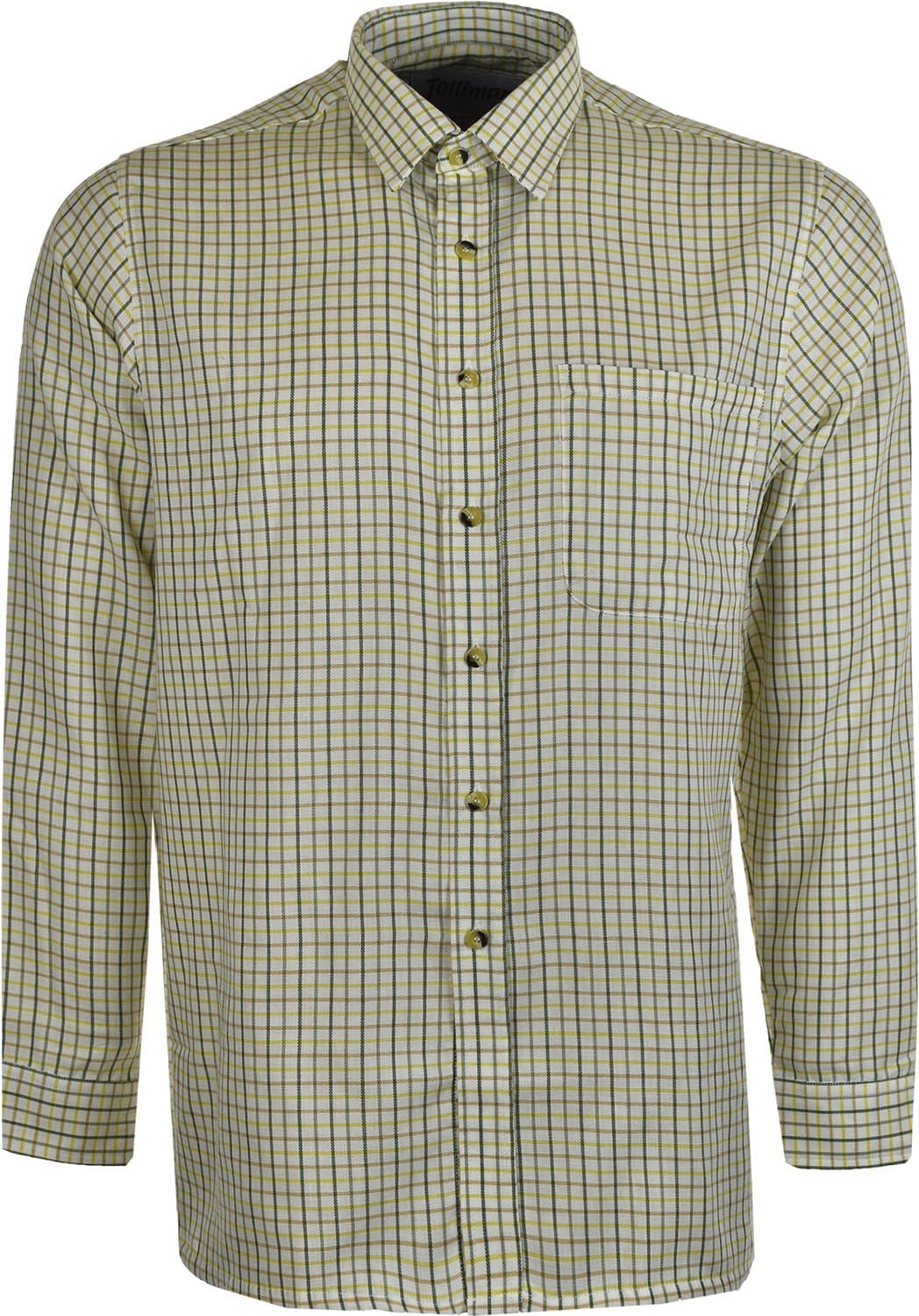 DSP Clothing Mens Tattersall Shirt Long Sleeves Polycotton Fabric Ideal for Fishing Shooting Hunting