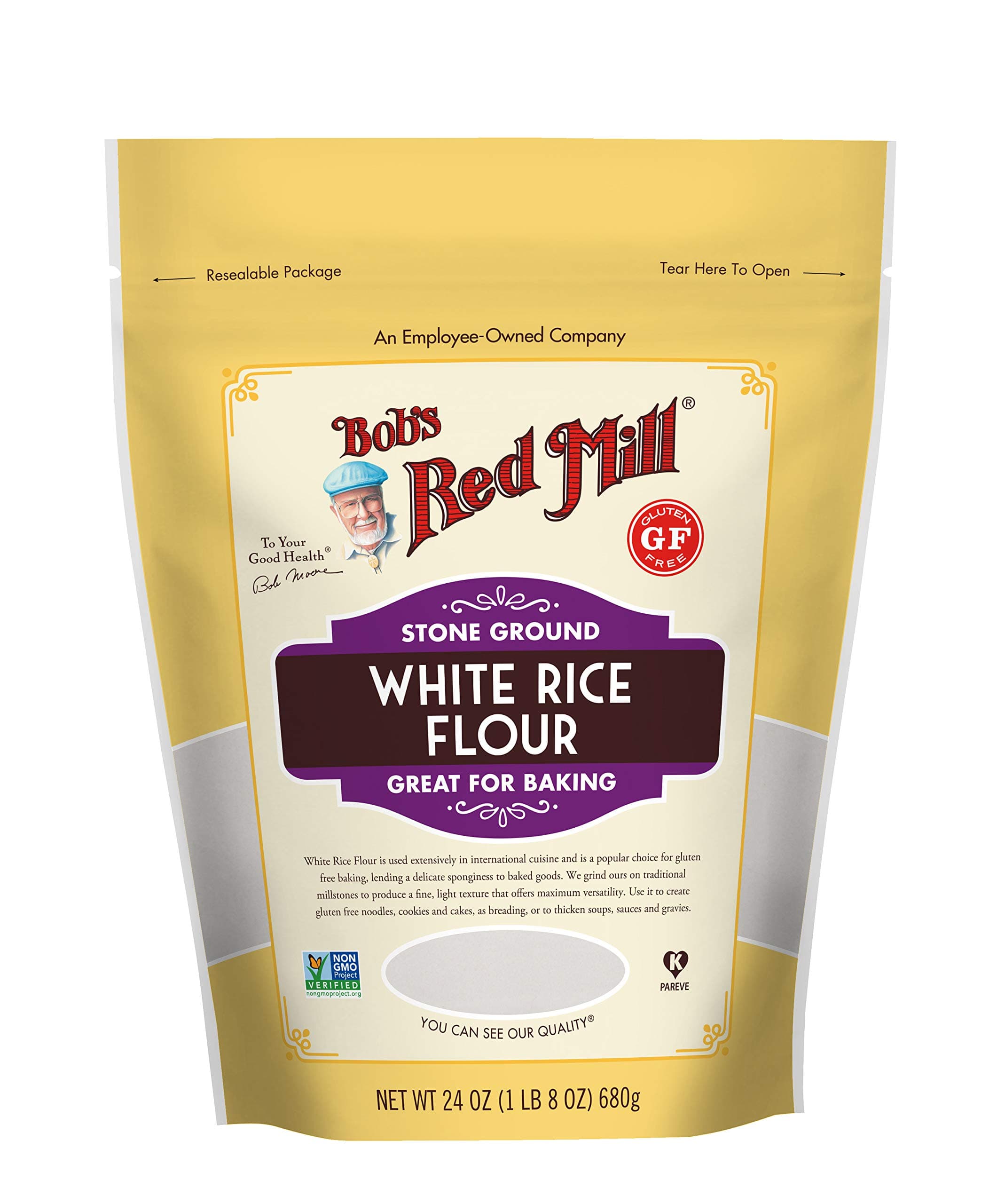 Gluten Free White Rice Flour, 24 Ounce (Pack of 1)