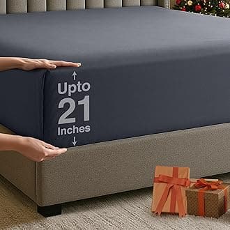 Utopia Bedding King Fitted Sheet, Extra Deep Pockets, Pocket Height 53 cm, Soft Microfiber, Shrink and Fade Resistant, Easy Care, 1 Fitted Sheet Only (Grey)