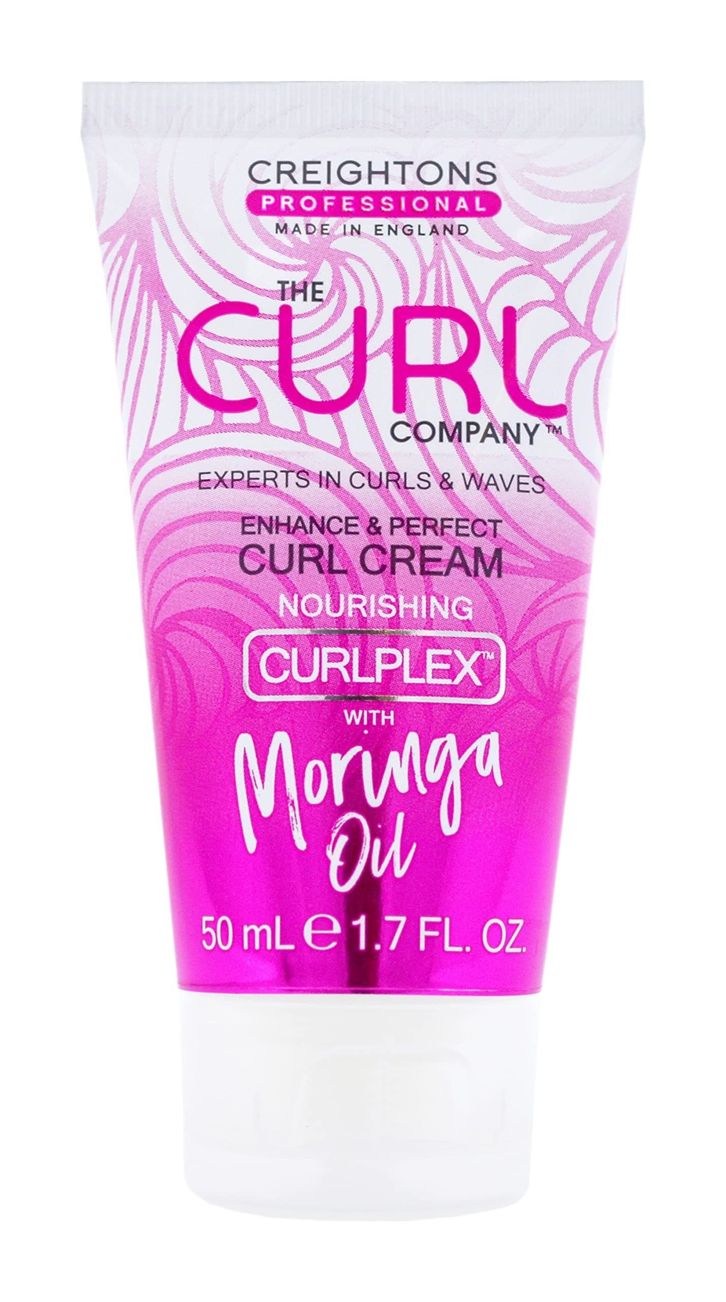 Enhance & Perfect Curl Cream (50ml Travel Size Mini) - Activates & Elongates Curls, Adds Shine to Hair, Professionally Formulated with Nourishing Moringa Oil, Cruelty Free