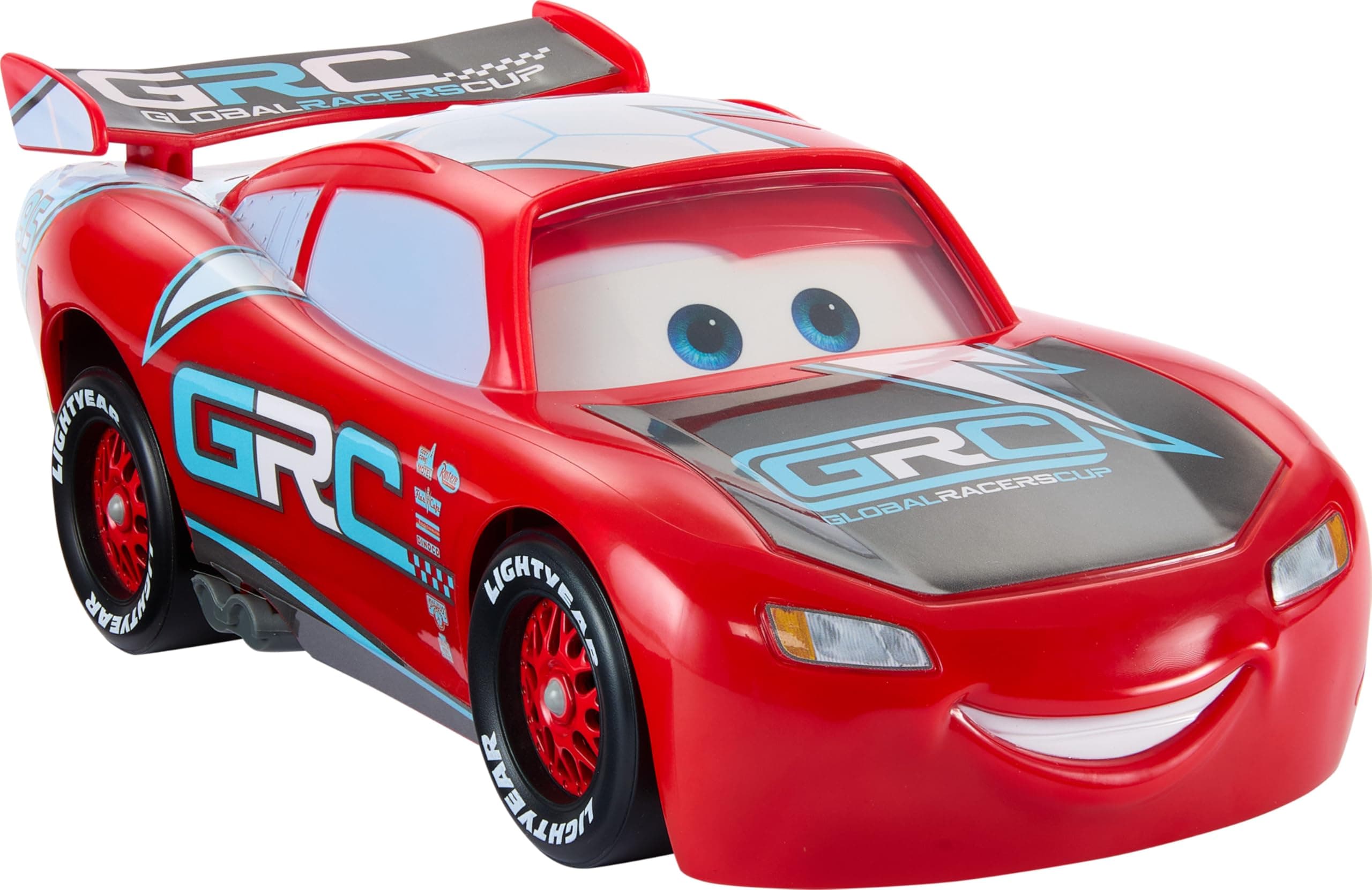 Mattel Disney and Pixar Cars Lightning McQueen Toy Vehicle & Accessories, Global Racers Cup Drift & Race Car with 2 Modes of Play