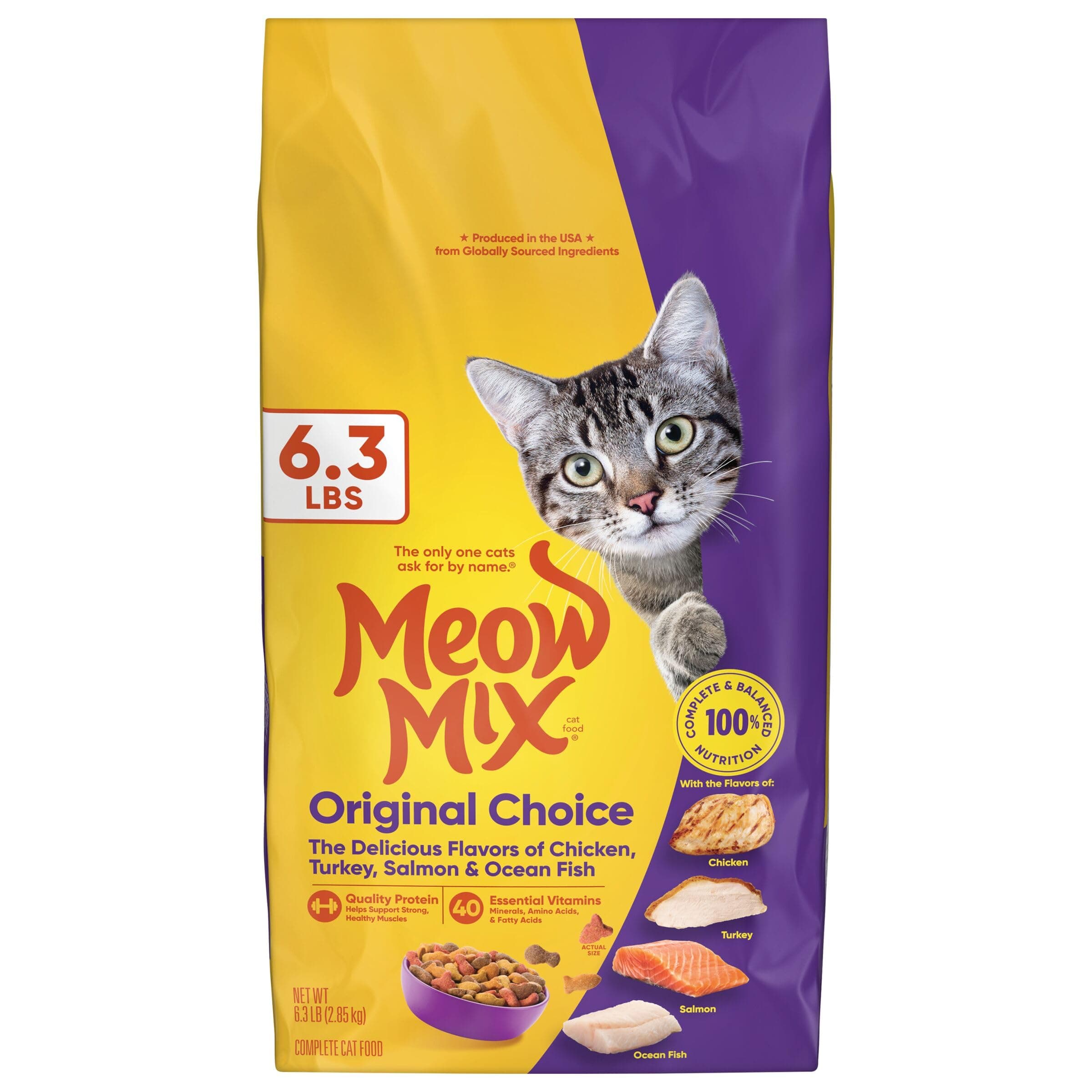 Meow Mix Cat Food, Original Choice, 6.3 lb