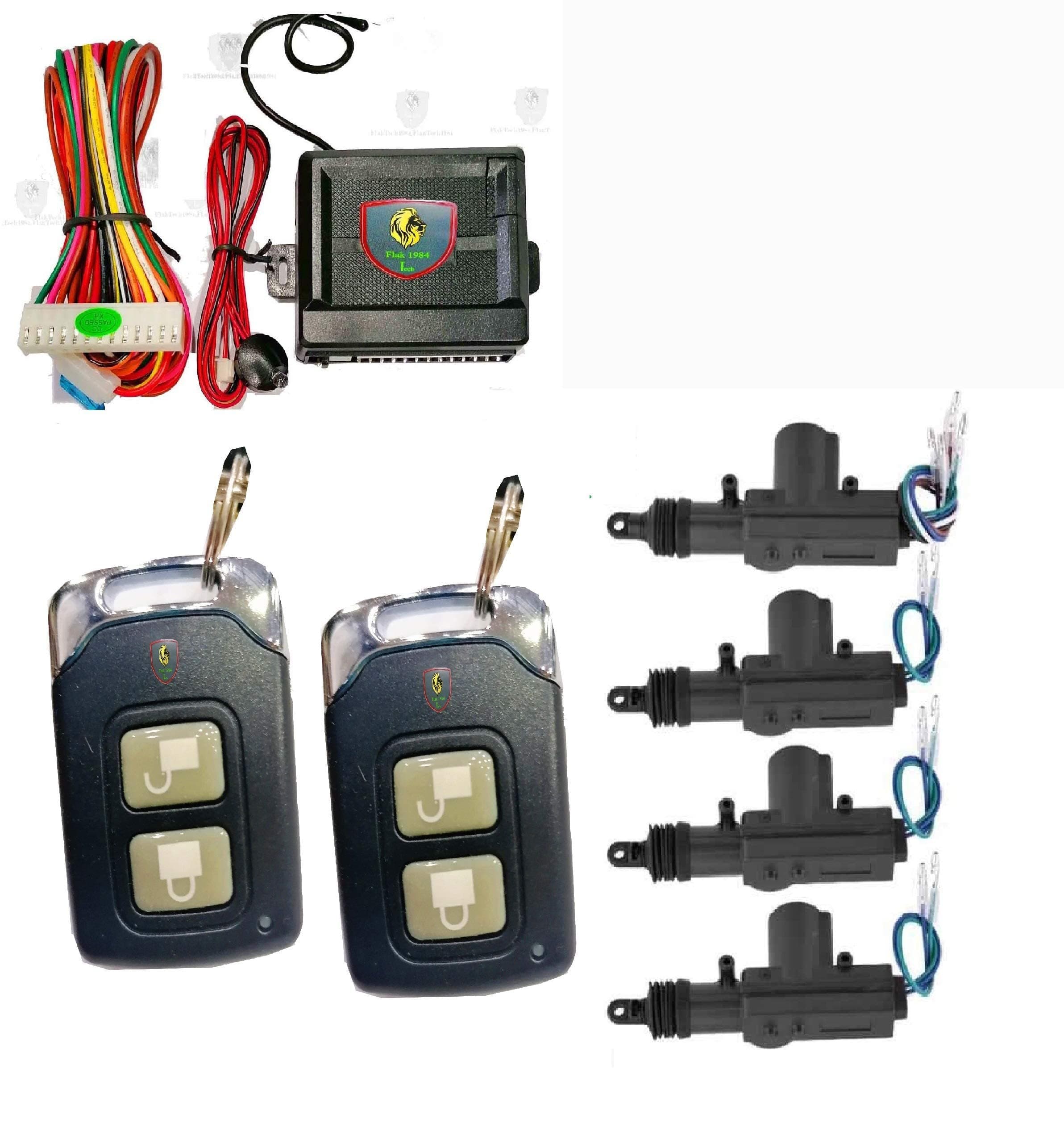 FLAK Tech Car Door Lock Keyless Entry System Remote Central Control Locking actuator Kit car Location Finder Key Replacement (TYPE 10)