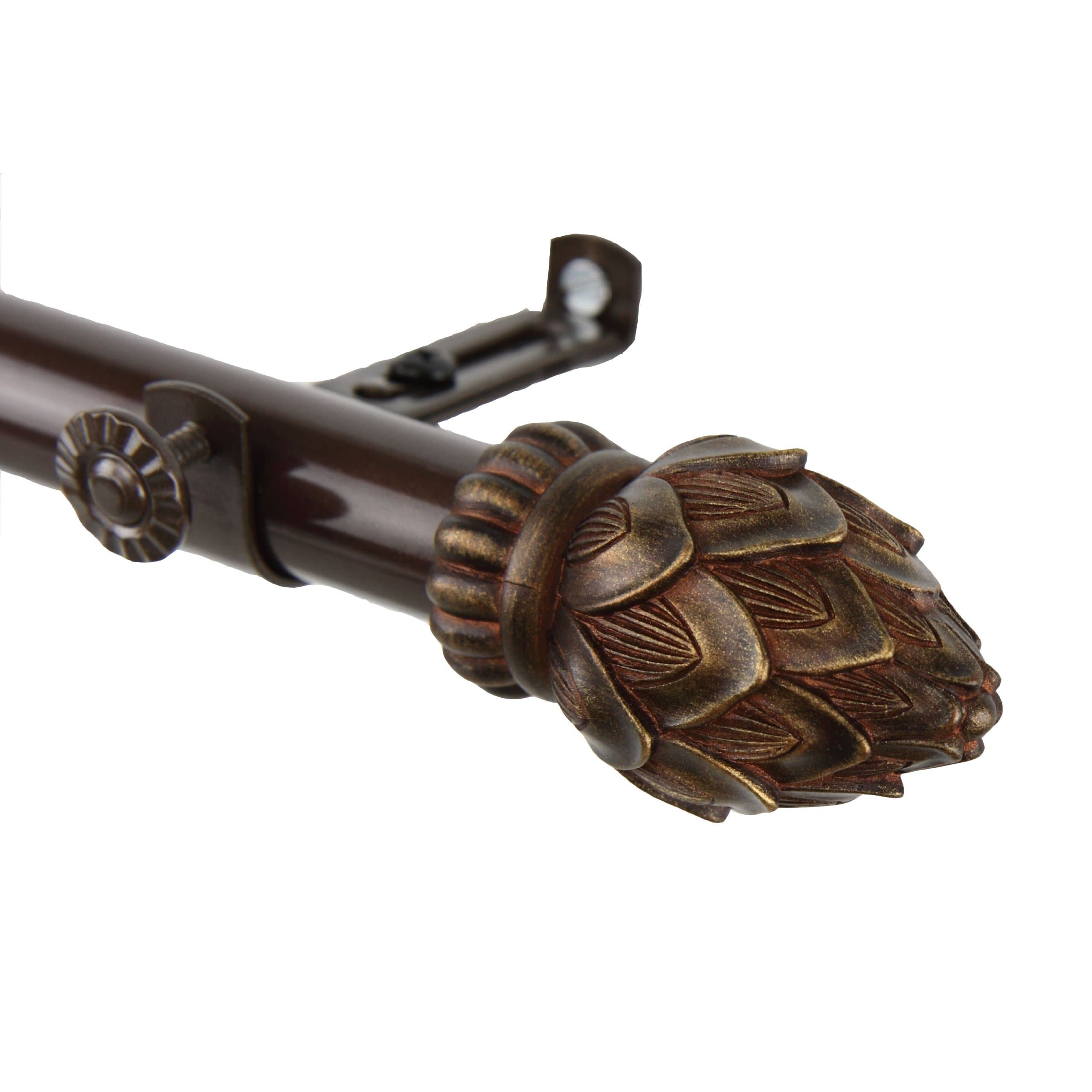 Rod Desyne Bud Curtain Rod, 120 by 170-Inch, Cocoa