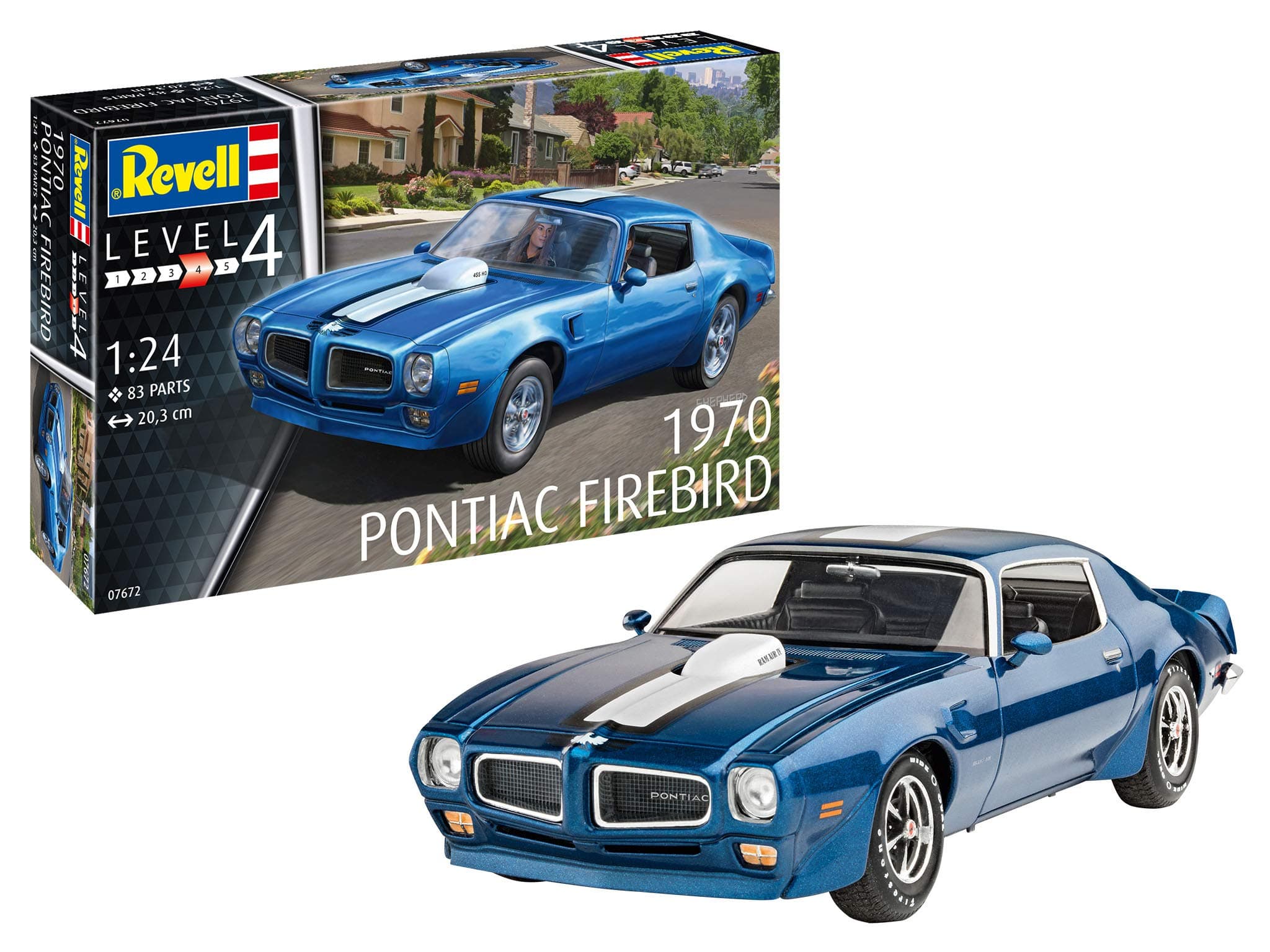 Revell07672 1970 Pontiac Firebird 1:24 Scale Unbuilt/Unpainted Plastic Model Kit