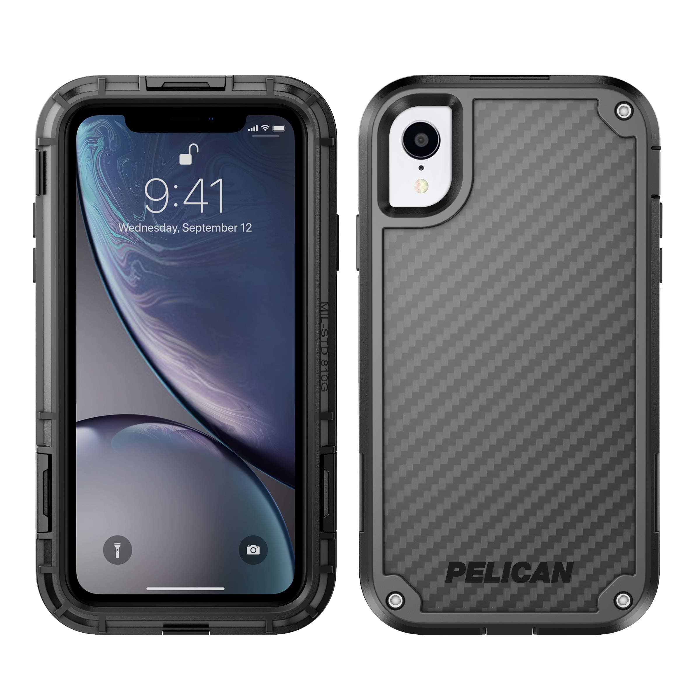 Pelican Shield iPhone XR Case with Kevlar Brand fibers (Black)