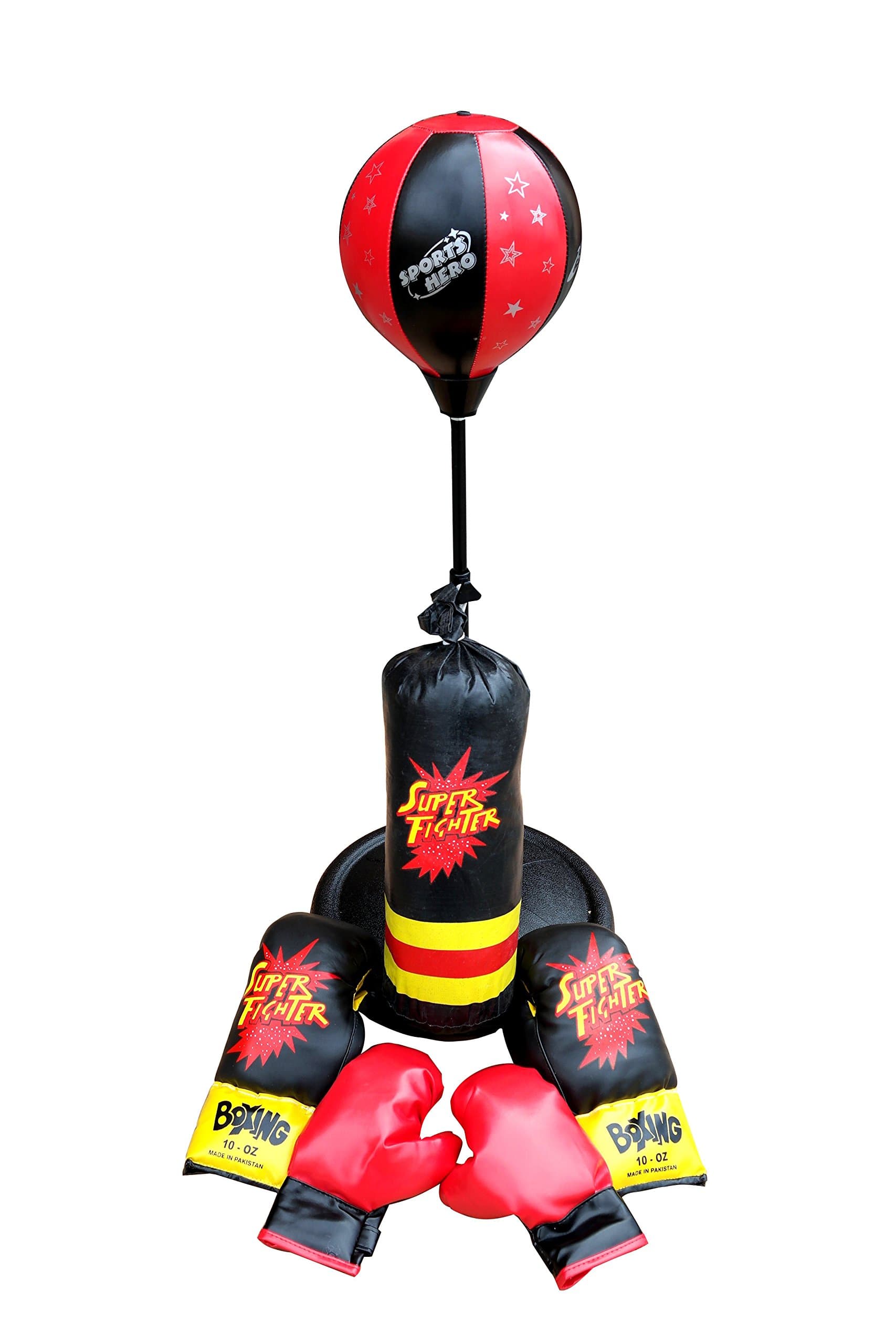 Children Boxing set - Punching bag with gloves and adjustable 43" stand with also Punching Bag & Glove Set BOXING COMBO SET