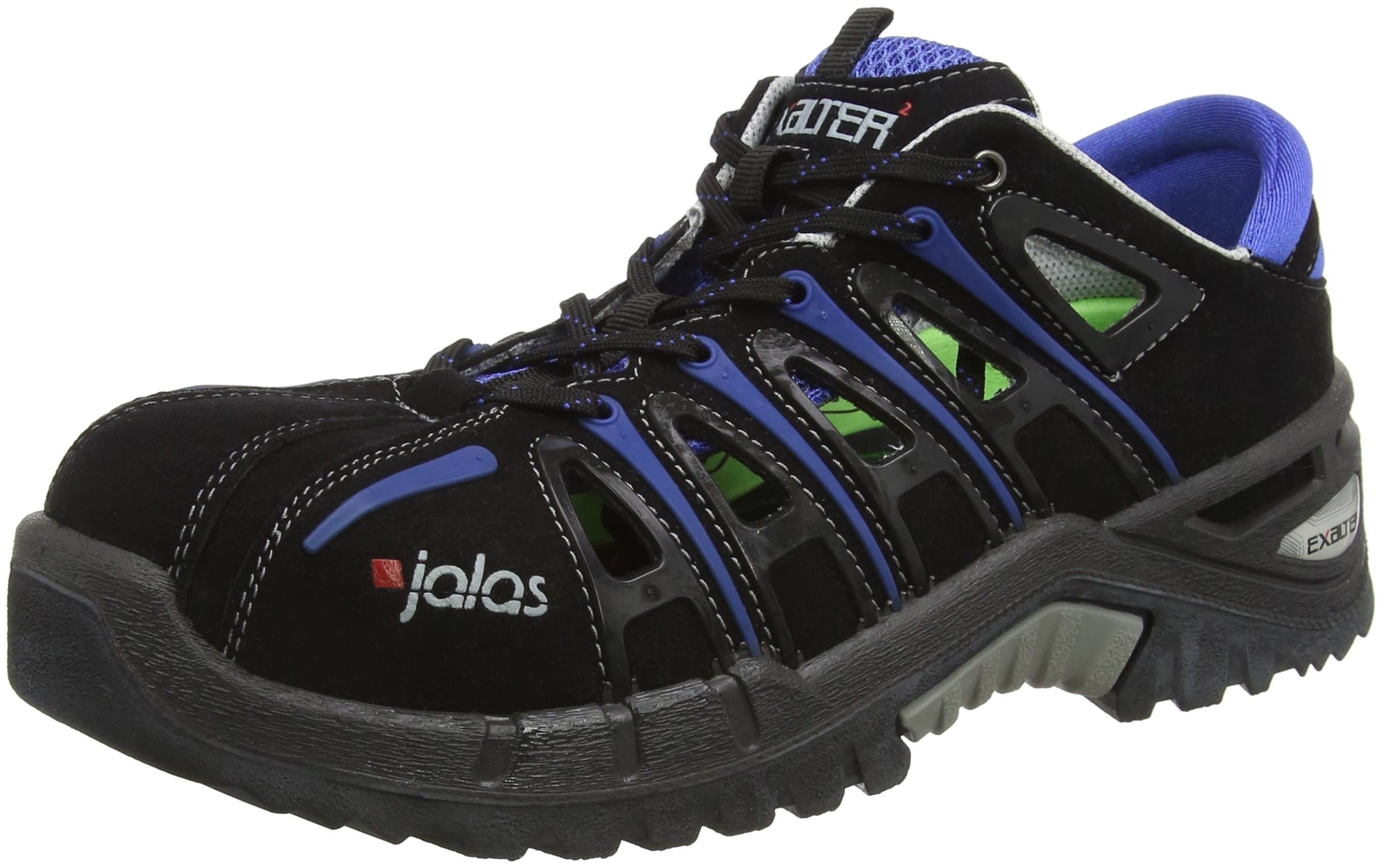 Jalas Work Sandals O1 '9512 Exalter Lightweight Work Shoe Sandals With Rubber Soles ESD, Black Blue