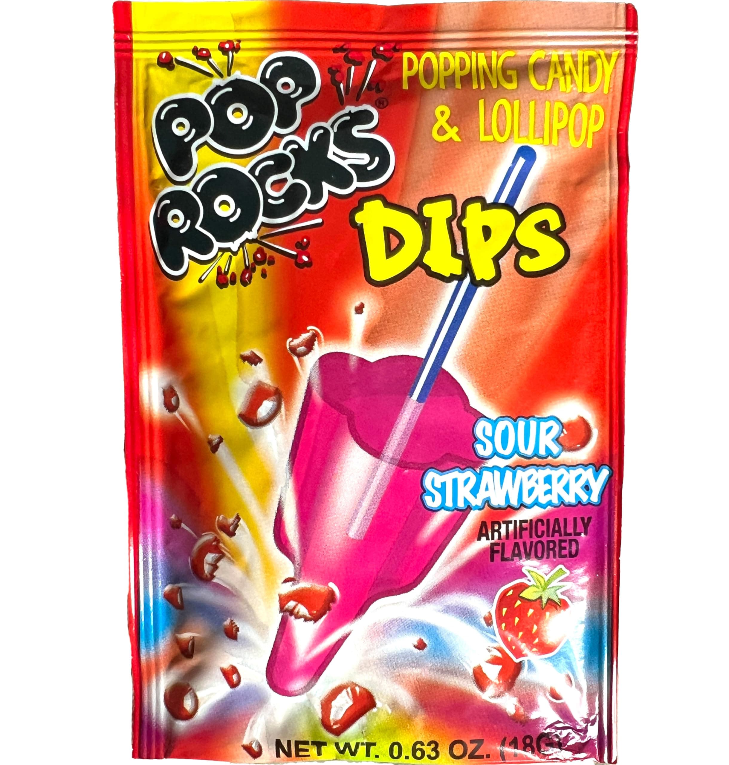 Generic Sour Strawberry, Candy, Popping Candy & Lollipop