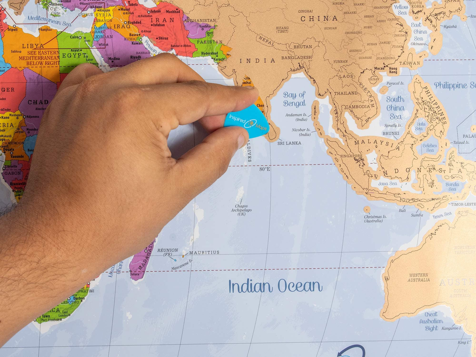 Scratch Off Map of The World with 232 World Flags - Premium Edition - World Scratch Off Map with Outlined Canadian & US States, XL Size 34 X 24, World Scratch Off Poster with Detailed Cartography