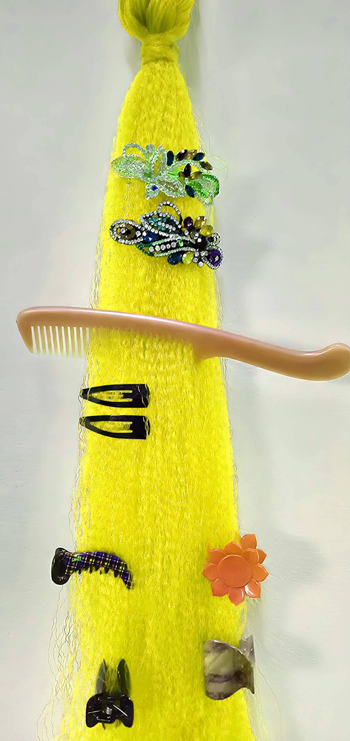 Vango Creations Comb Stand Holder Hair Acccessories Comb Organizer Home Decoration Comb Organizer (Yellow)