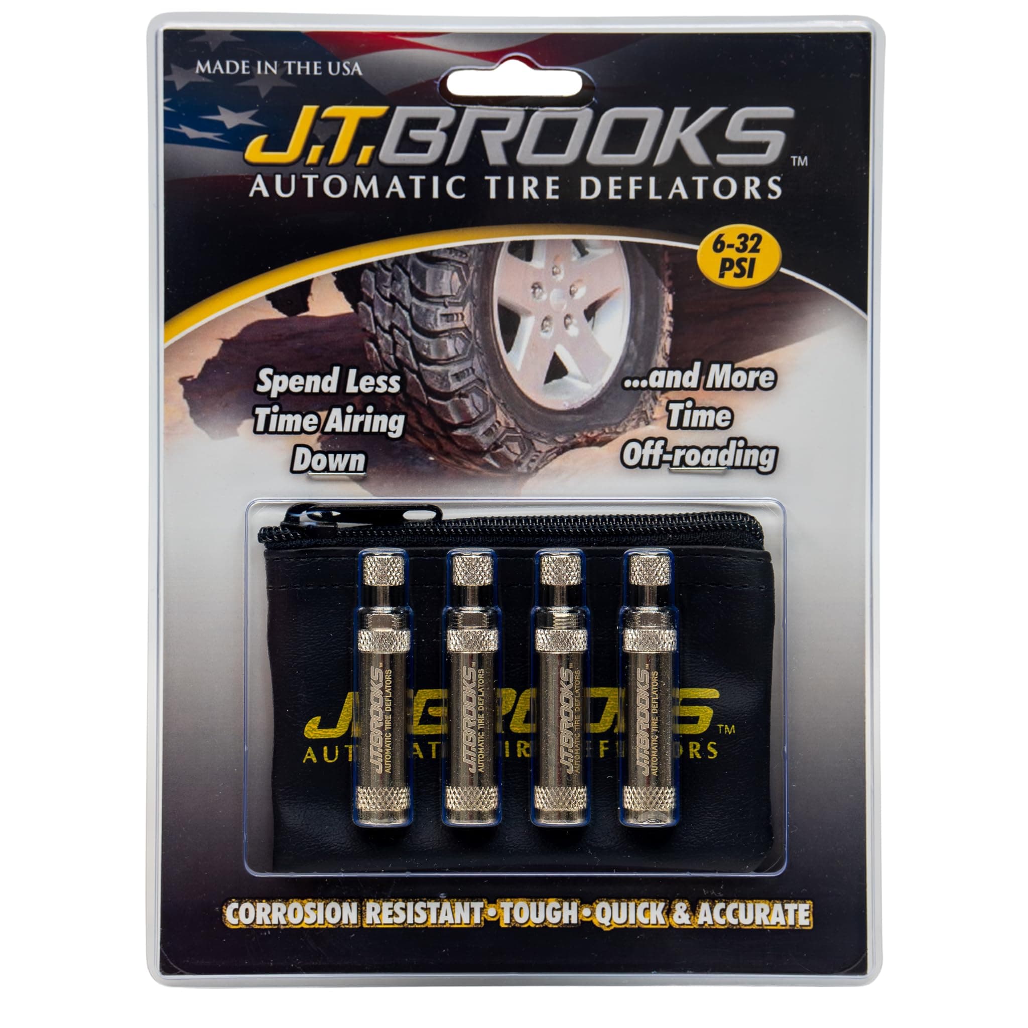 J.T. Brooks Automatic Tire Deflators, Set of 4 (ATD4)
