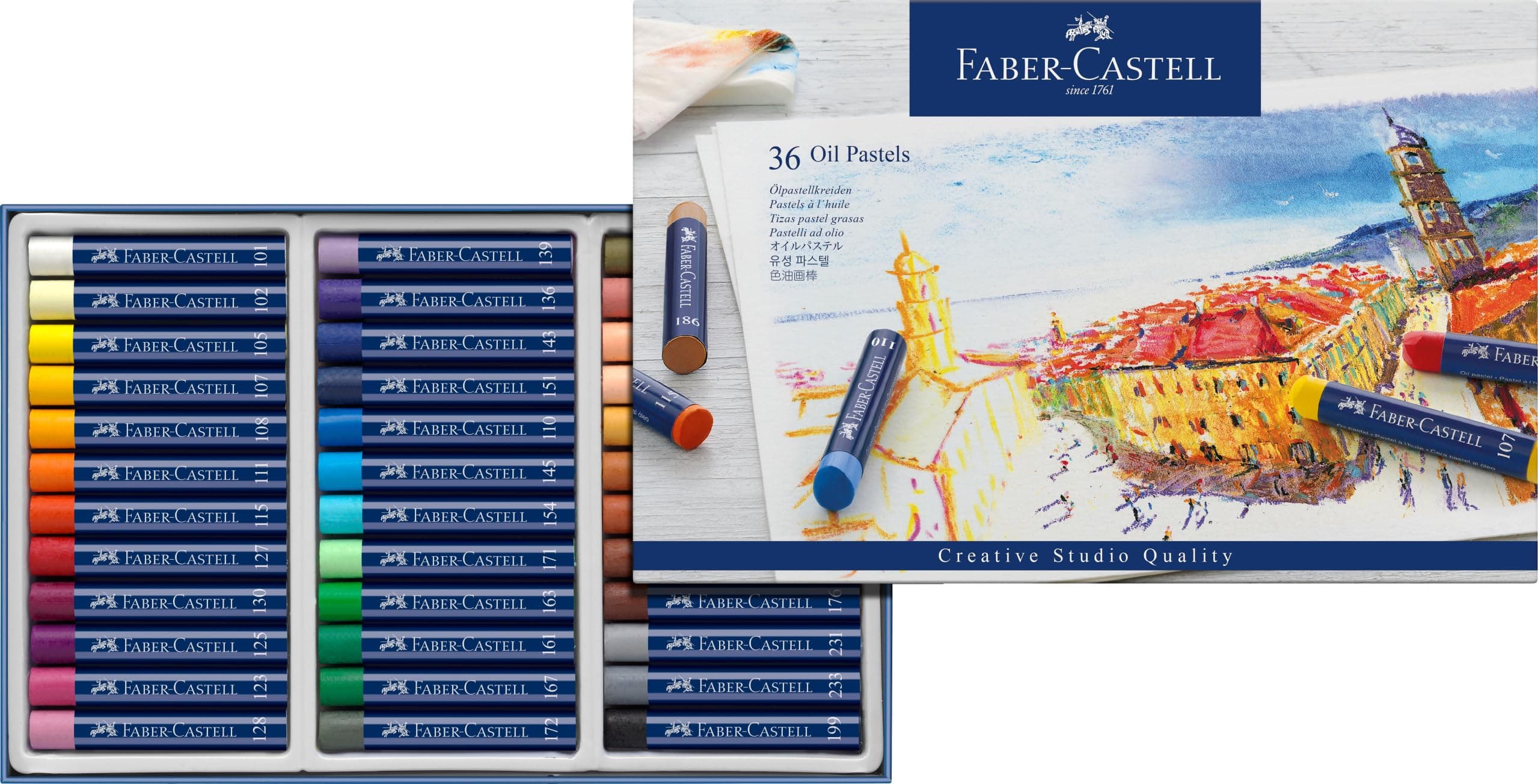 Creative Studio Oil Pastels In 36 Color, Vibrant colours High pigmentation