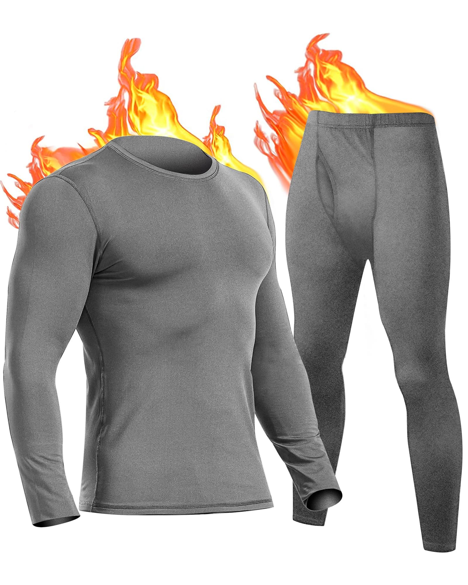 UNIQUEBLLA Long Johns Thermal Underwear Set for Men Thermal Base Layer Cold Weather Bottom Top