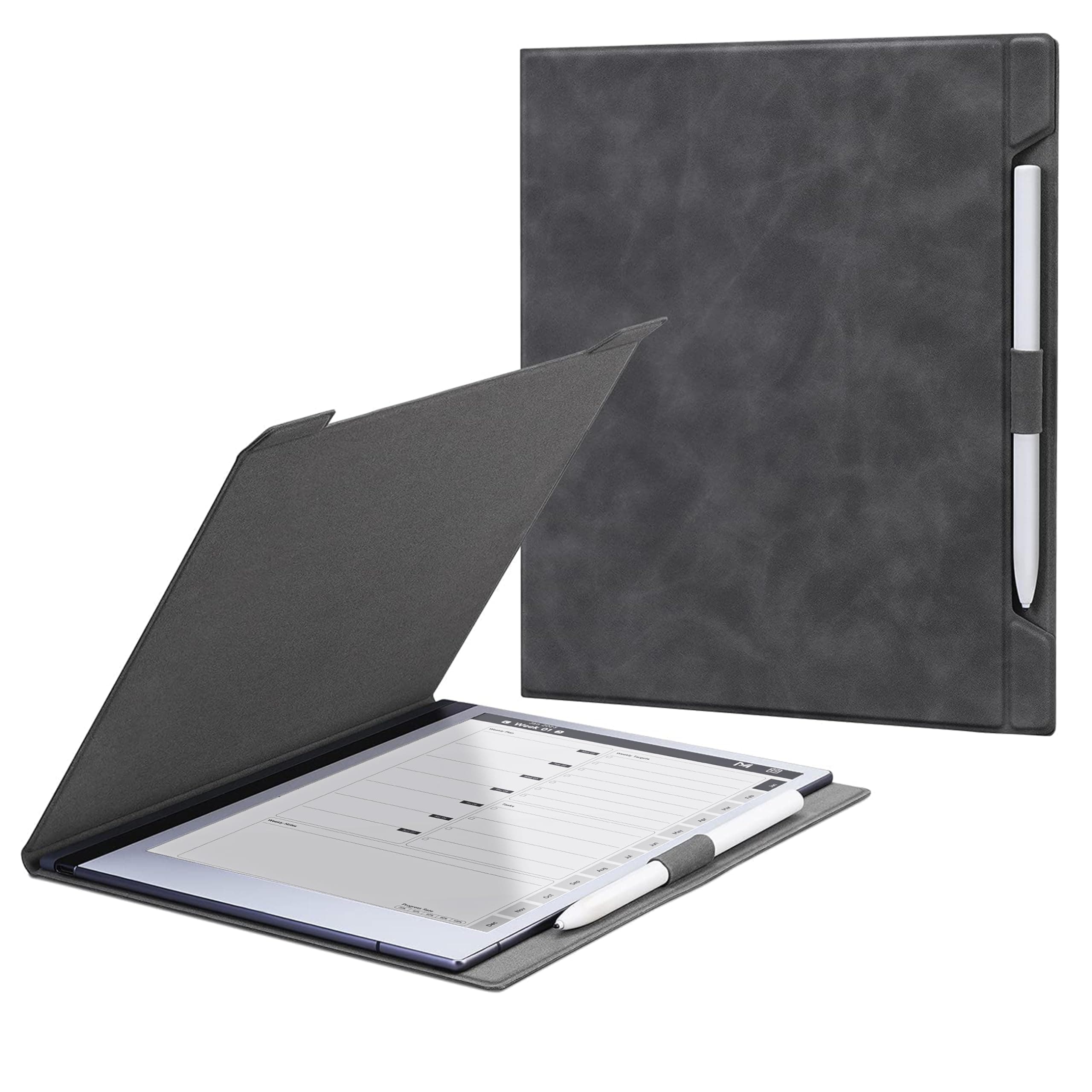Case for Remarkable 2 Paper Tablet 10.3" 2020 Released, Premium PU Leather Cover with Bulit-in Magnet, Book Folio Design with Pen Holder (Exclusive Templates Provided)