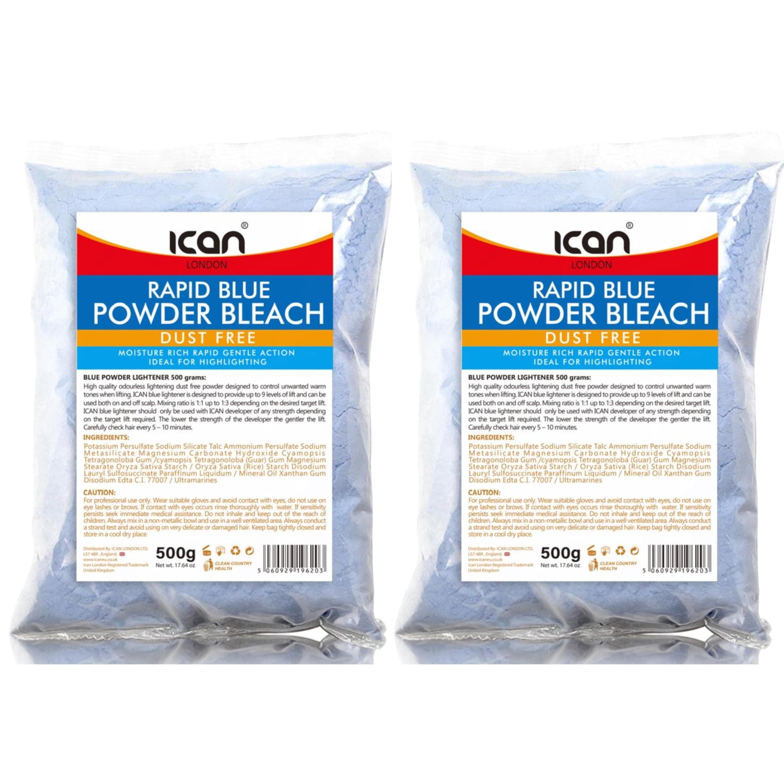 ICAN RAPID BLUE DUST FREE HAIR BLEACHING POWDER STRONG FROMULA 1KG (2 X 500G)