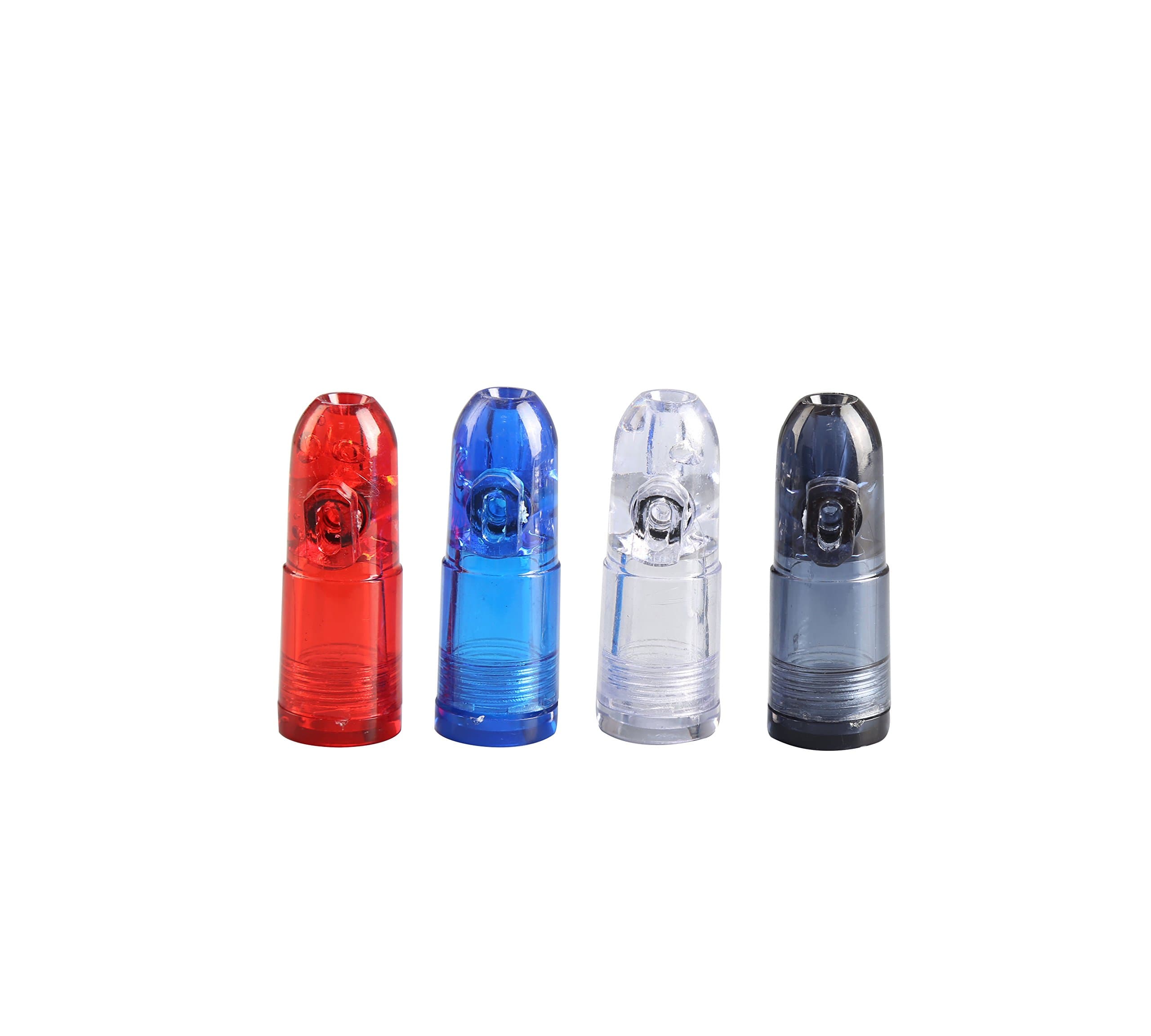 MAXFASHION Acrylic Snuff Bullet Rocket Snorter 4 Pack (4)