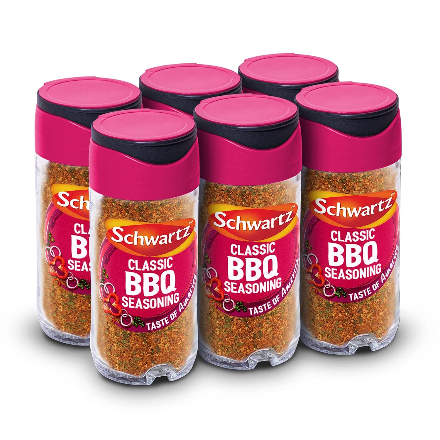Perfect Shake BBQ Seasoning 44 G | Jar | Pack of 6 | Spicy & Delicious Taste | With Onion, Chilli Powder, Paprika, Garlic, and Parsley | Perfect for Seasoning Ribs, Chicken, and Pulled Pork