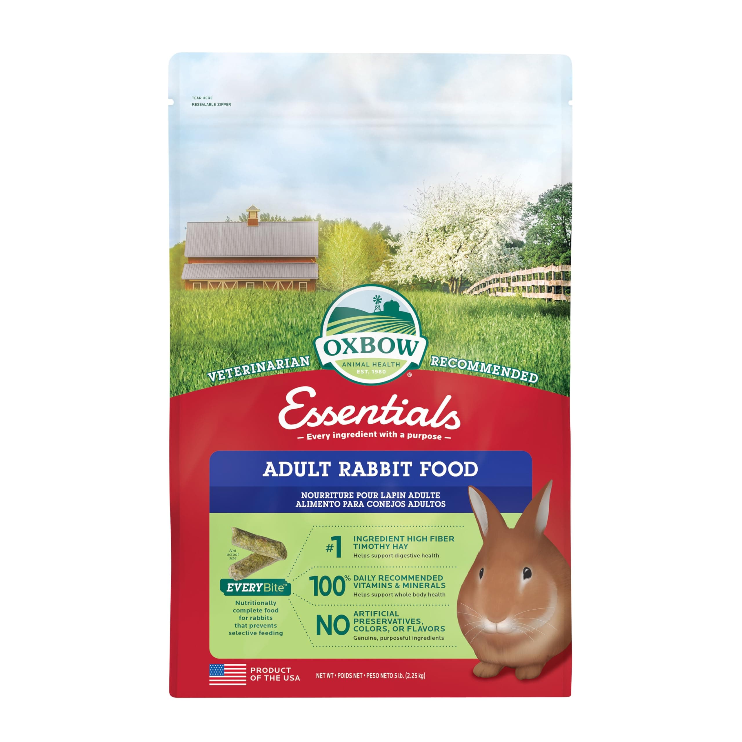 Bunny Basics Adult Rabbit Pig Food, 2.25Kg